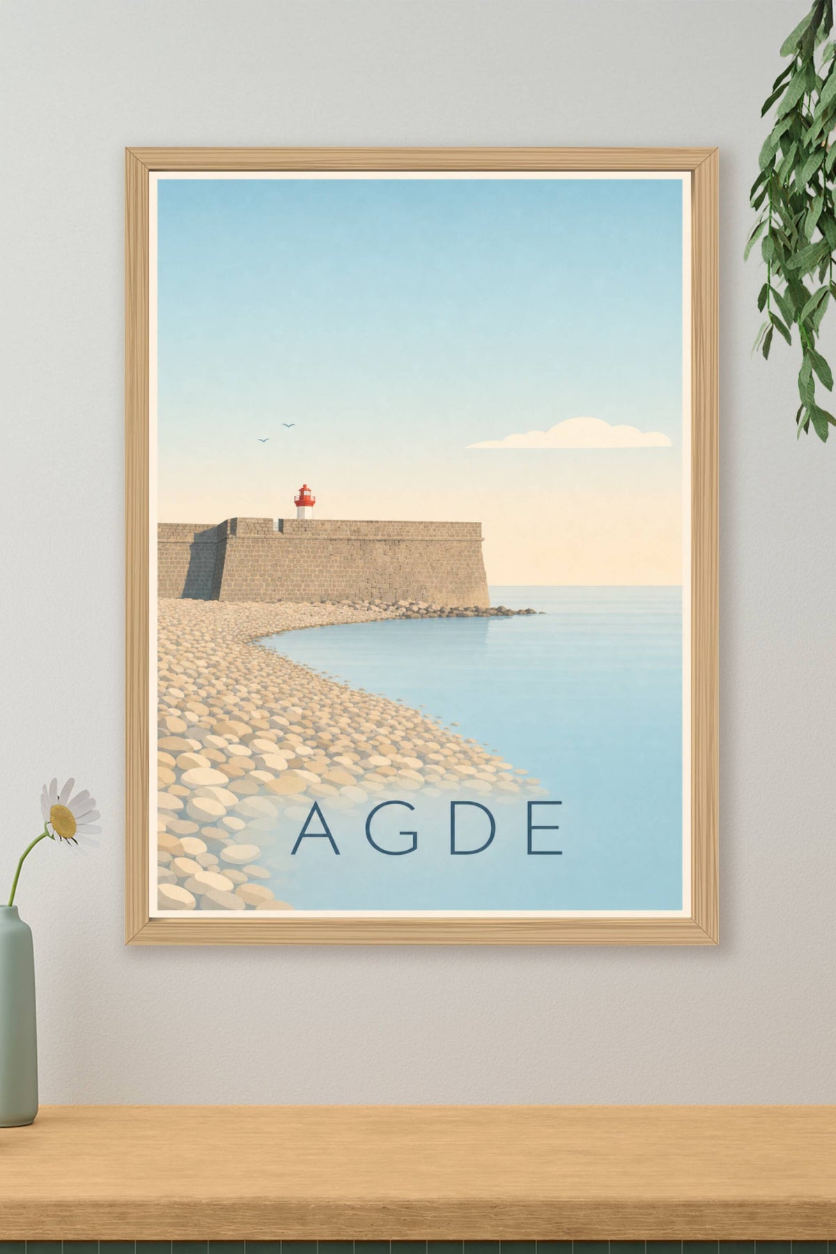 Affiche d'Agde, poster du fort de Brescou