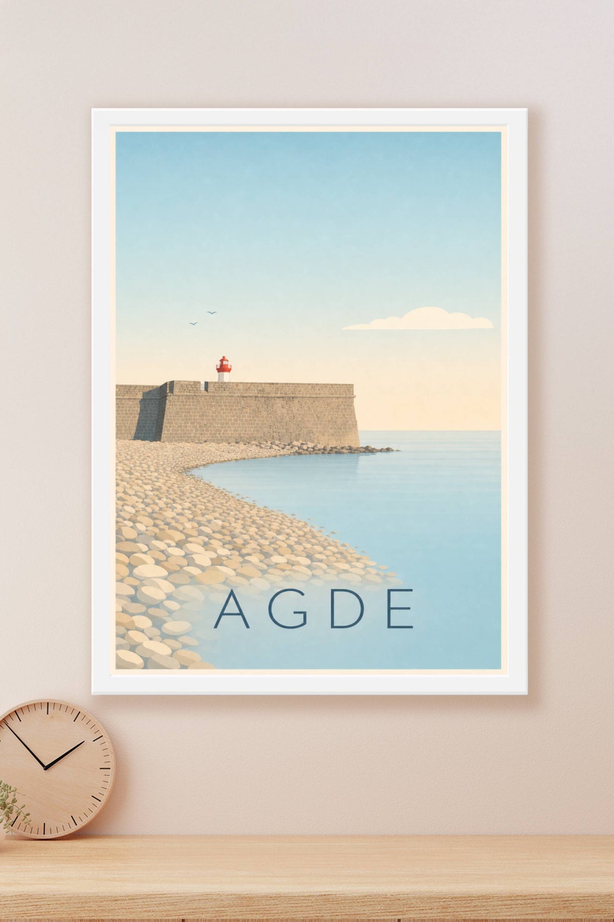 Affiche d'Agde, poster du fort de Brescou