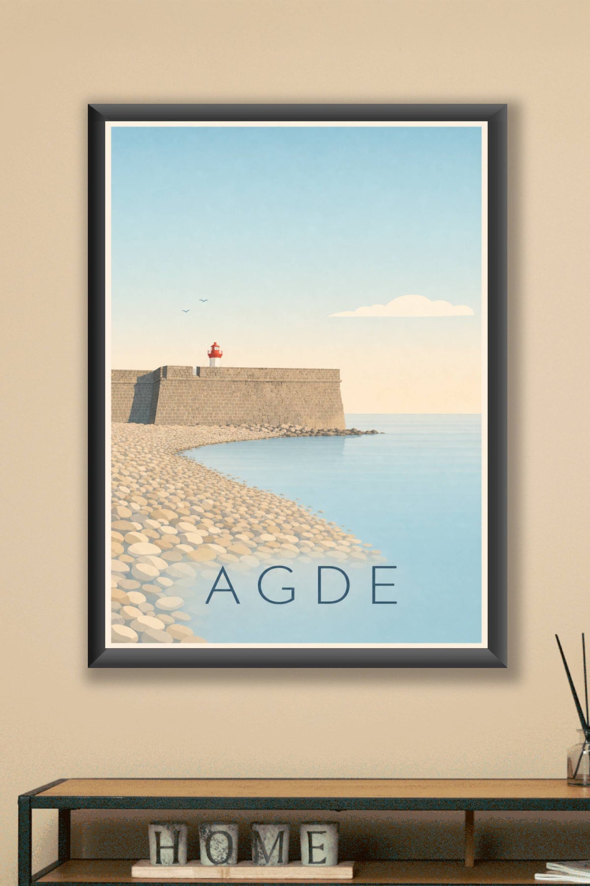 Affiche d'Agde, poster du fort de Brescou