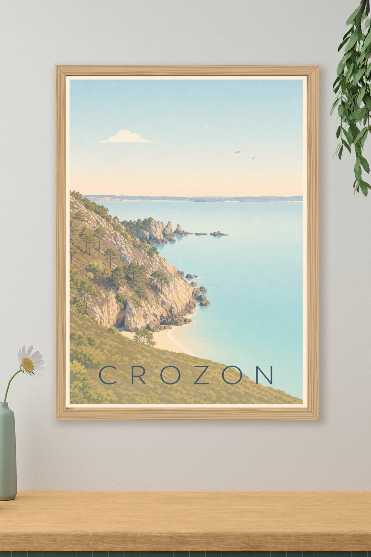 Affiche de Crozon, poster du cap de la Chèvre