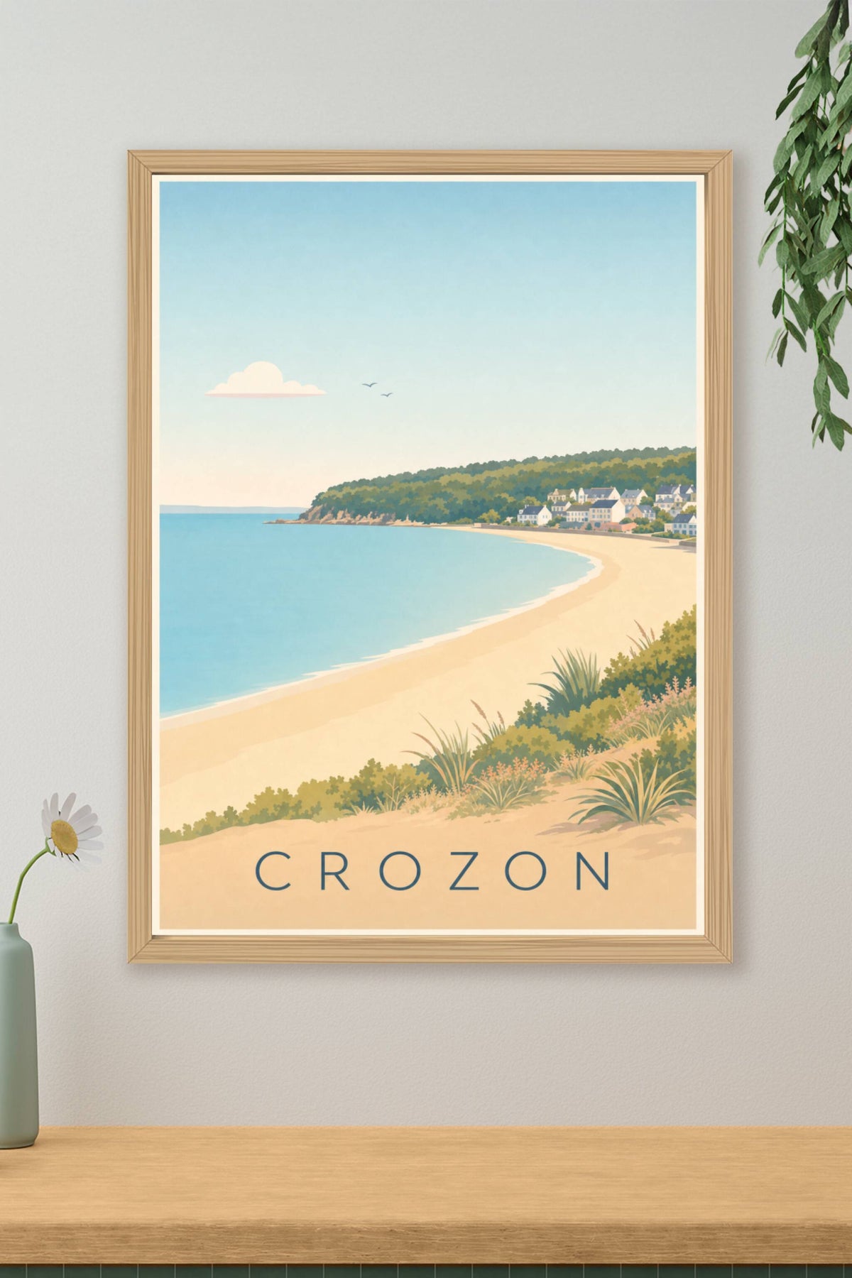Affiche de Crozon, poster de la plage de Morgat
