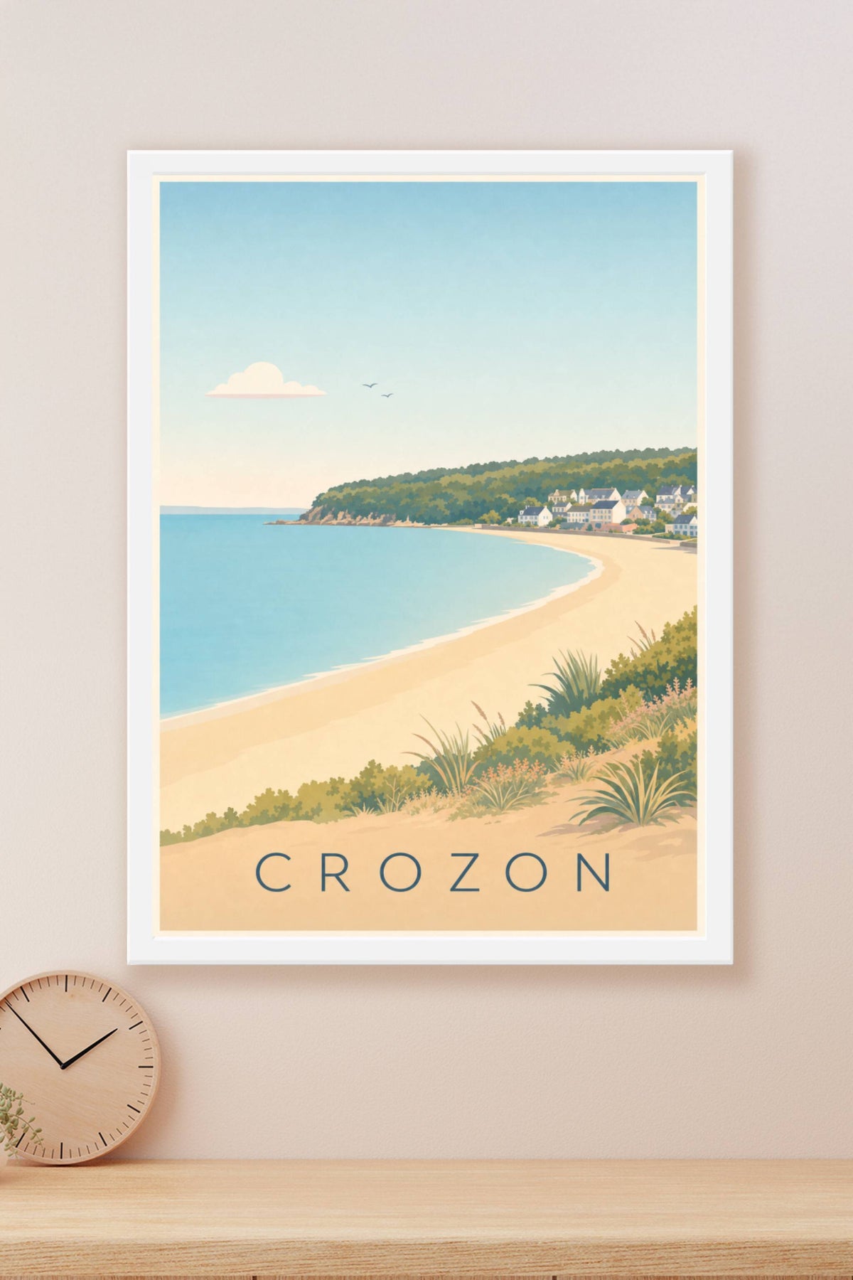 Affiche de Crozon, poster de la plage de Morgat