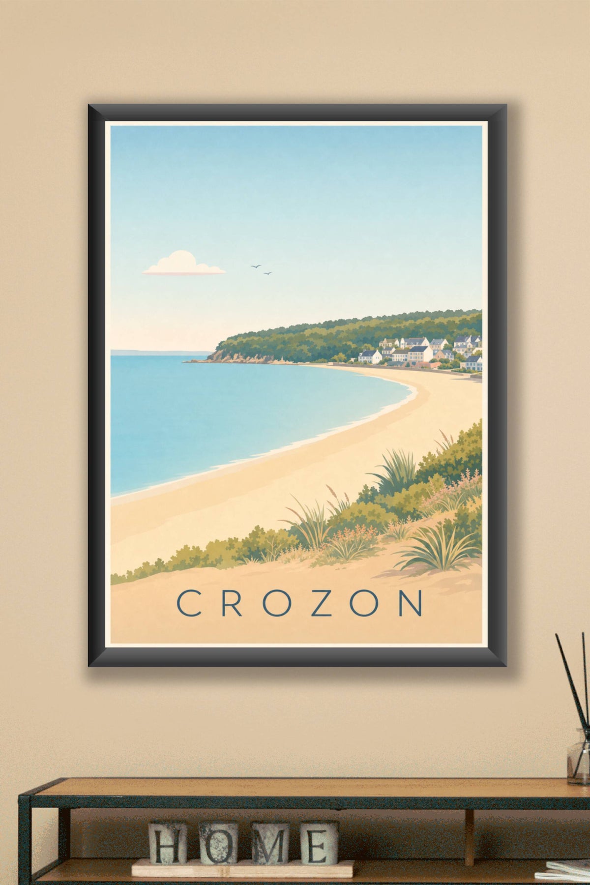 Affiche de Crozon, poster de la plage de Morgat