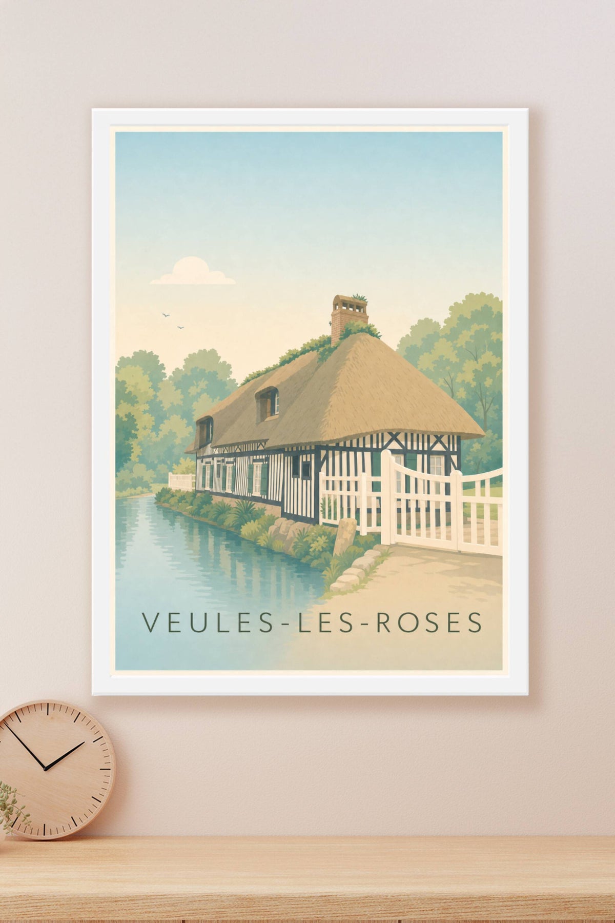 Affiche de Veules-les-Roses, poster du village de Veules-les-Roses