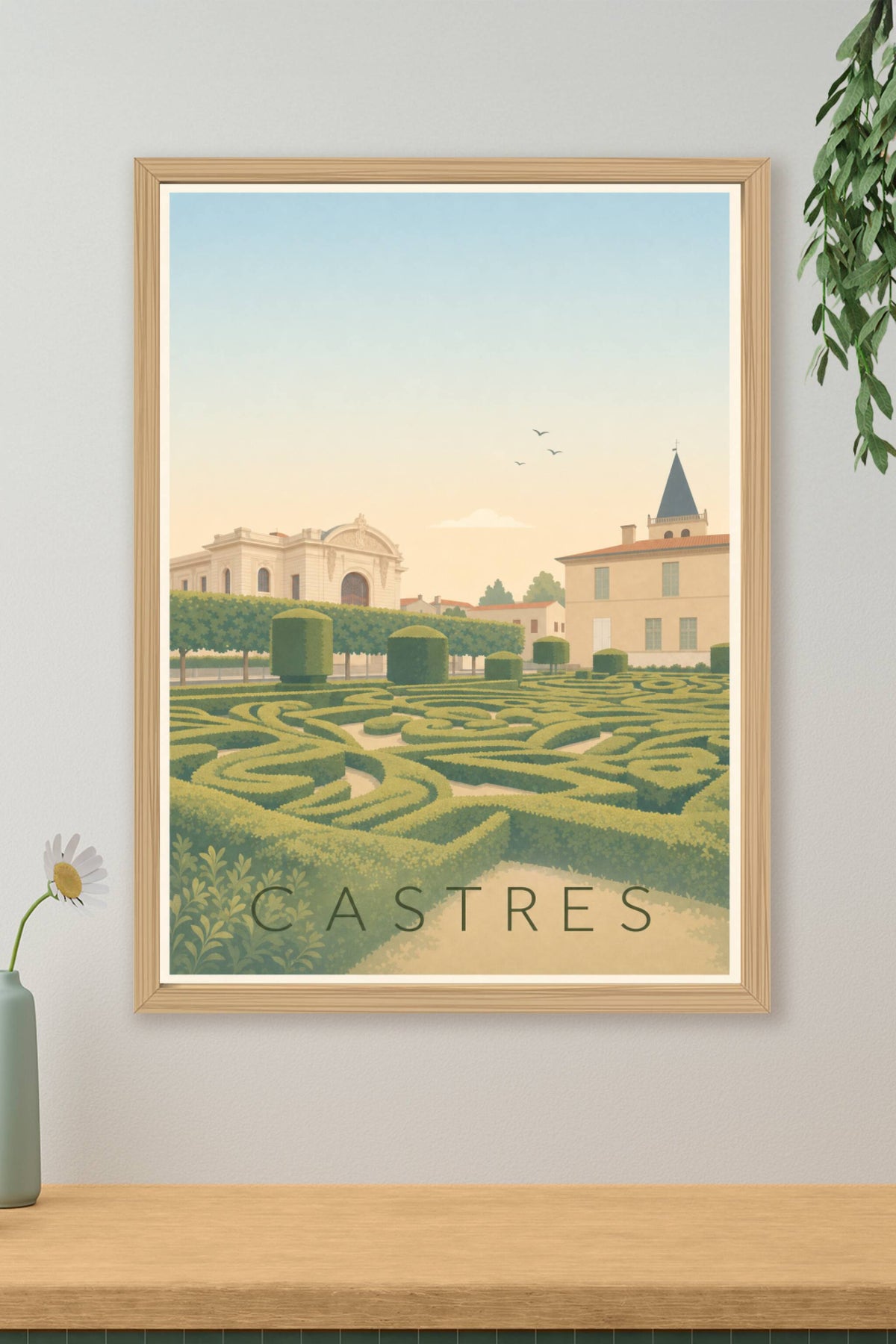 Affiche de Castres, poster du jardin de l'Évêché