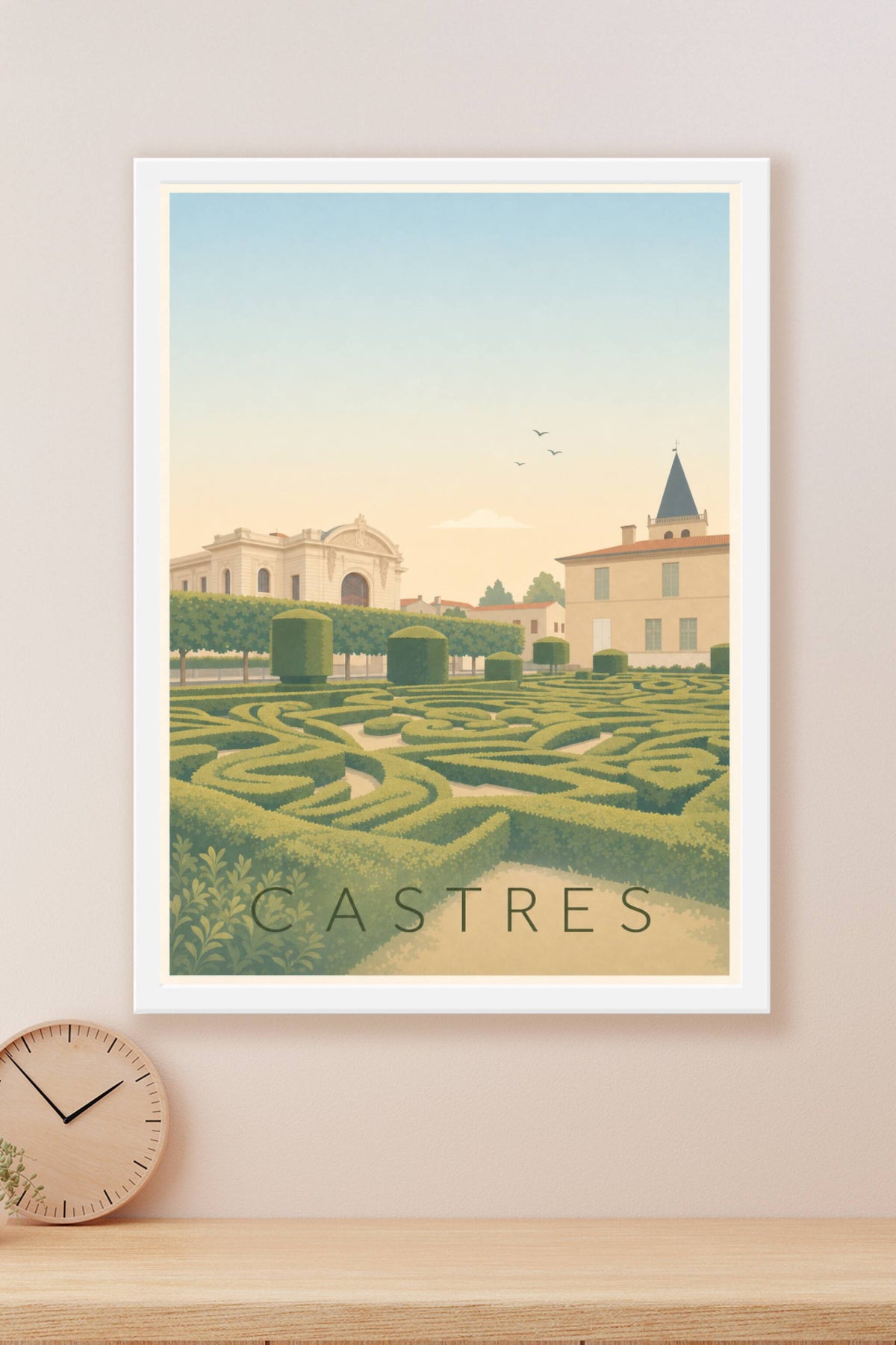 Affiche de Castres, poster du jardin de l'Évêché