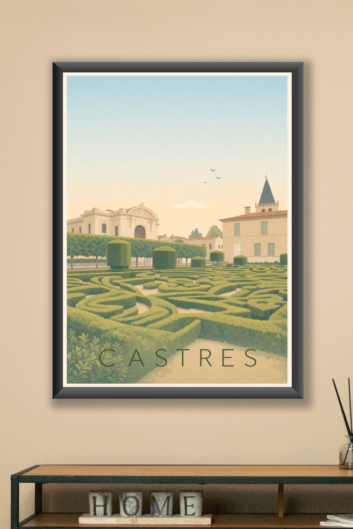 Affiche de Castres, poster du jardin de l'Évêché