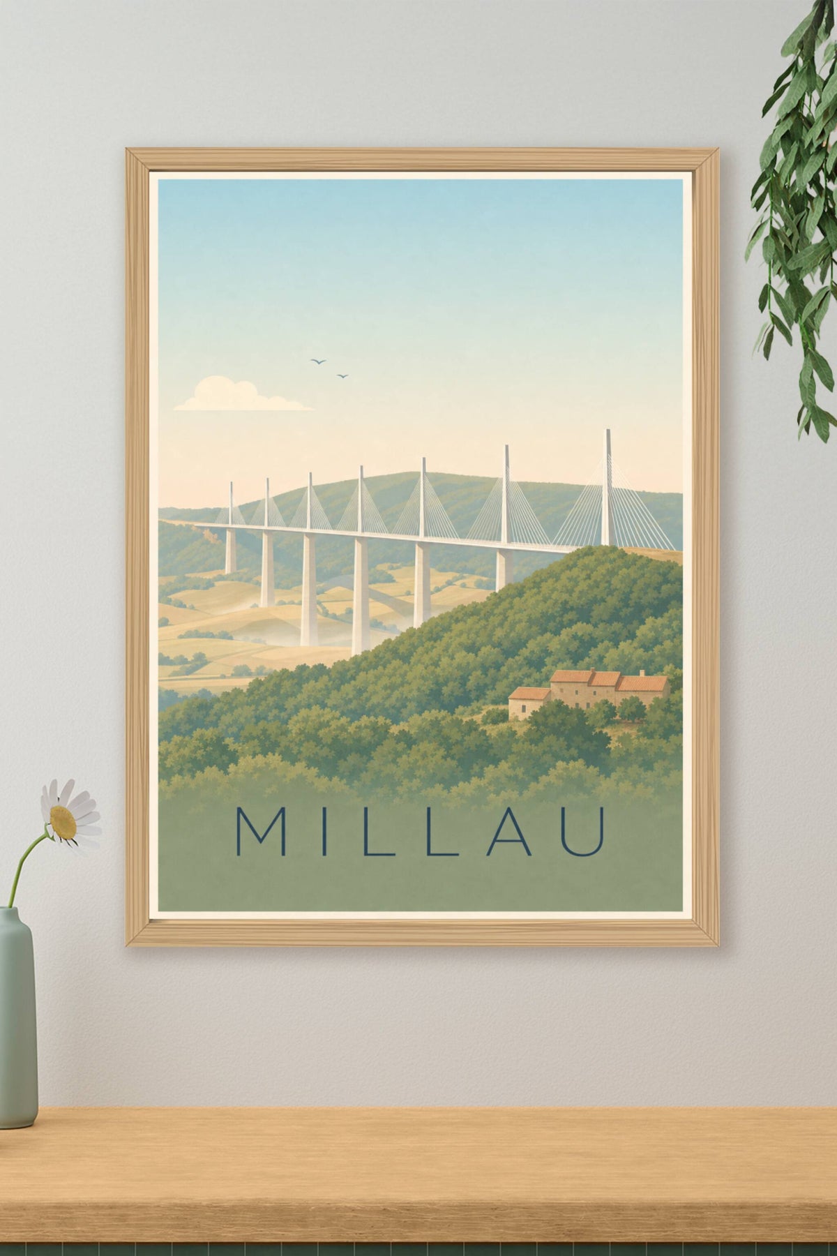 Affiche de Millau, poster du viaduc de Millau