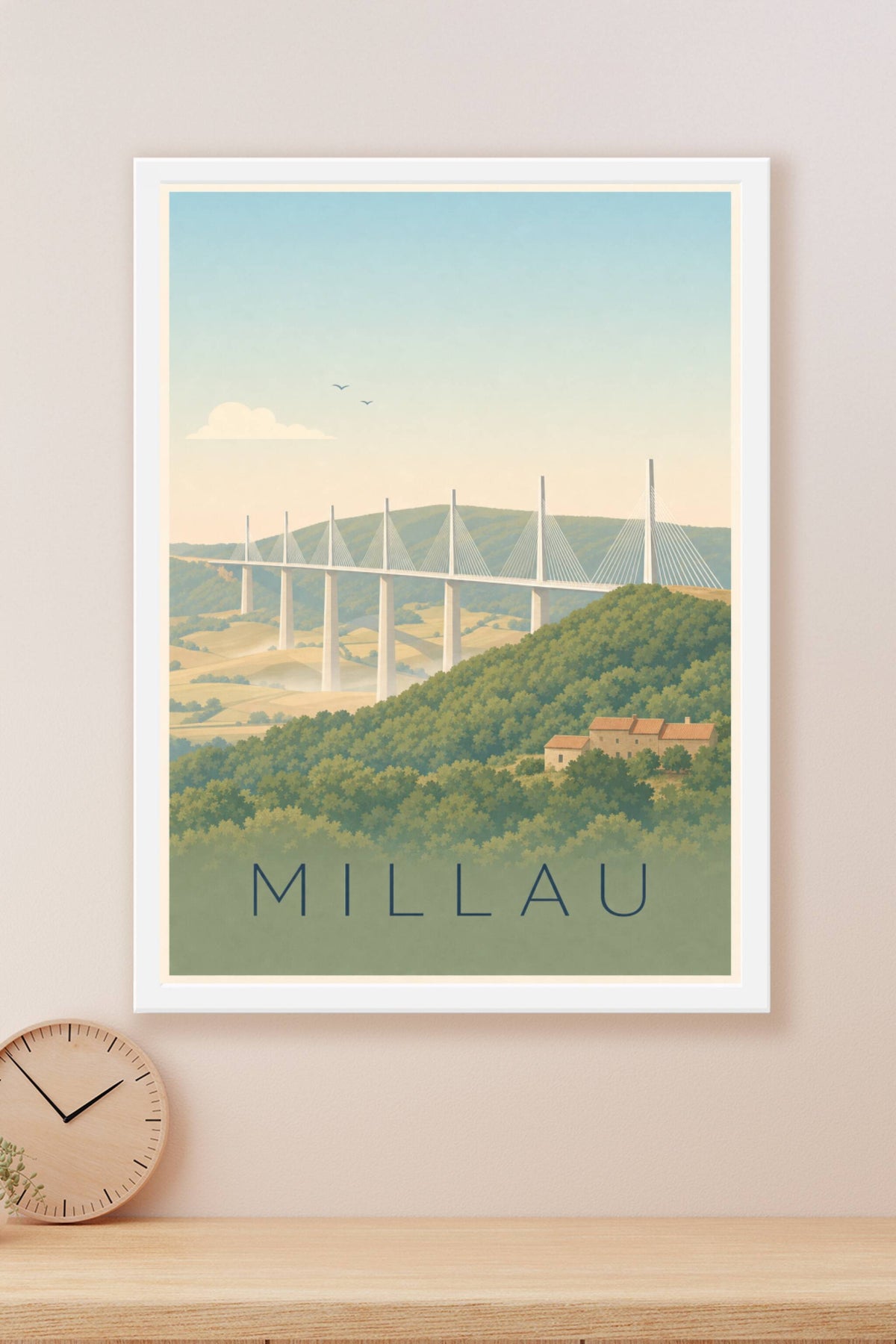 Affiche de Millau, poster du viaduc de Millau