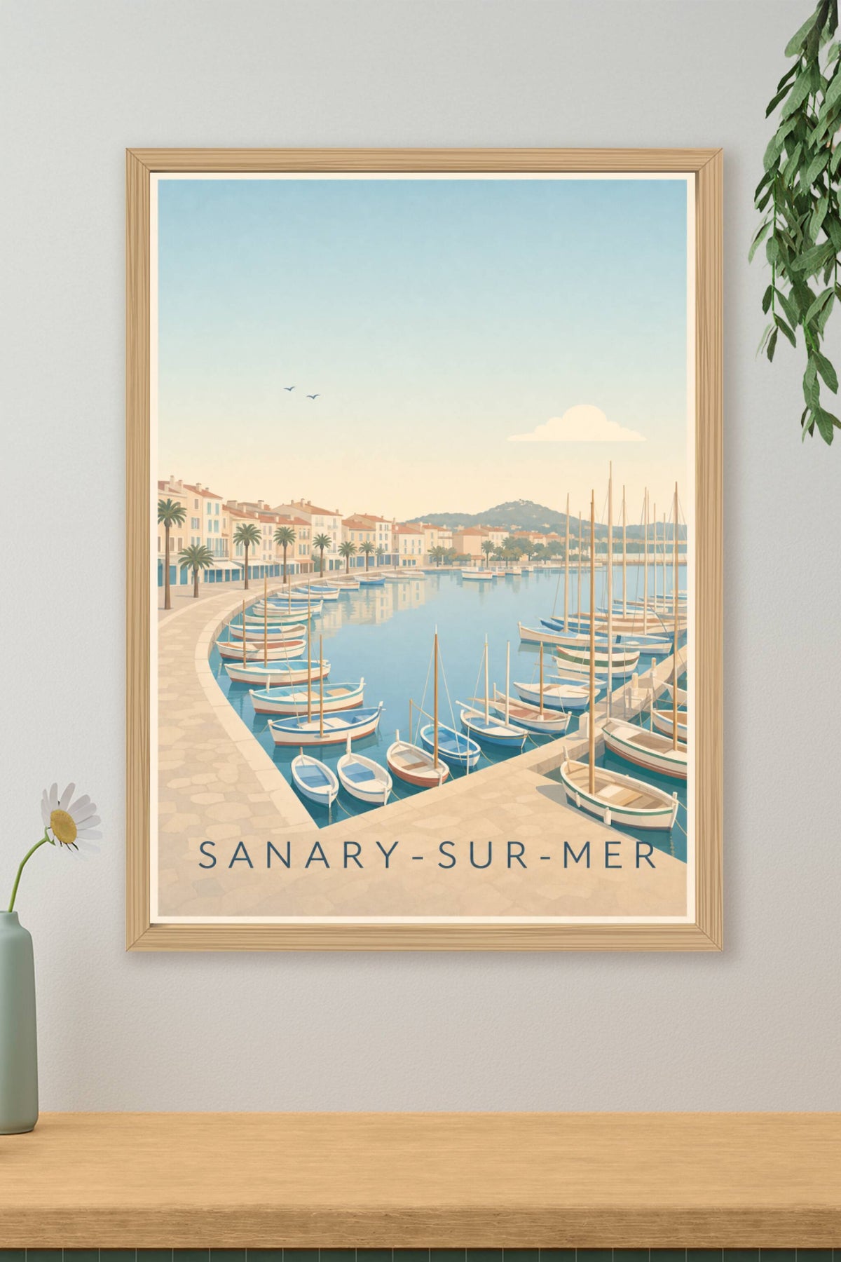 Affiche de Sanary-sur-Mer, poster du port de Sanary