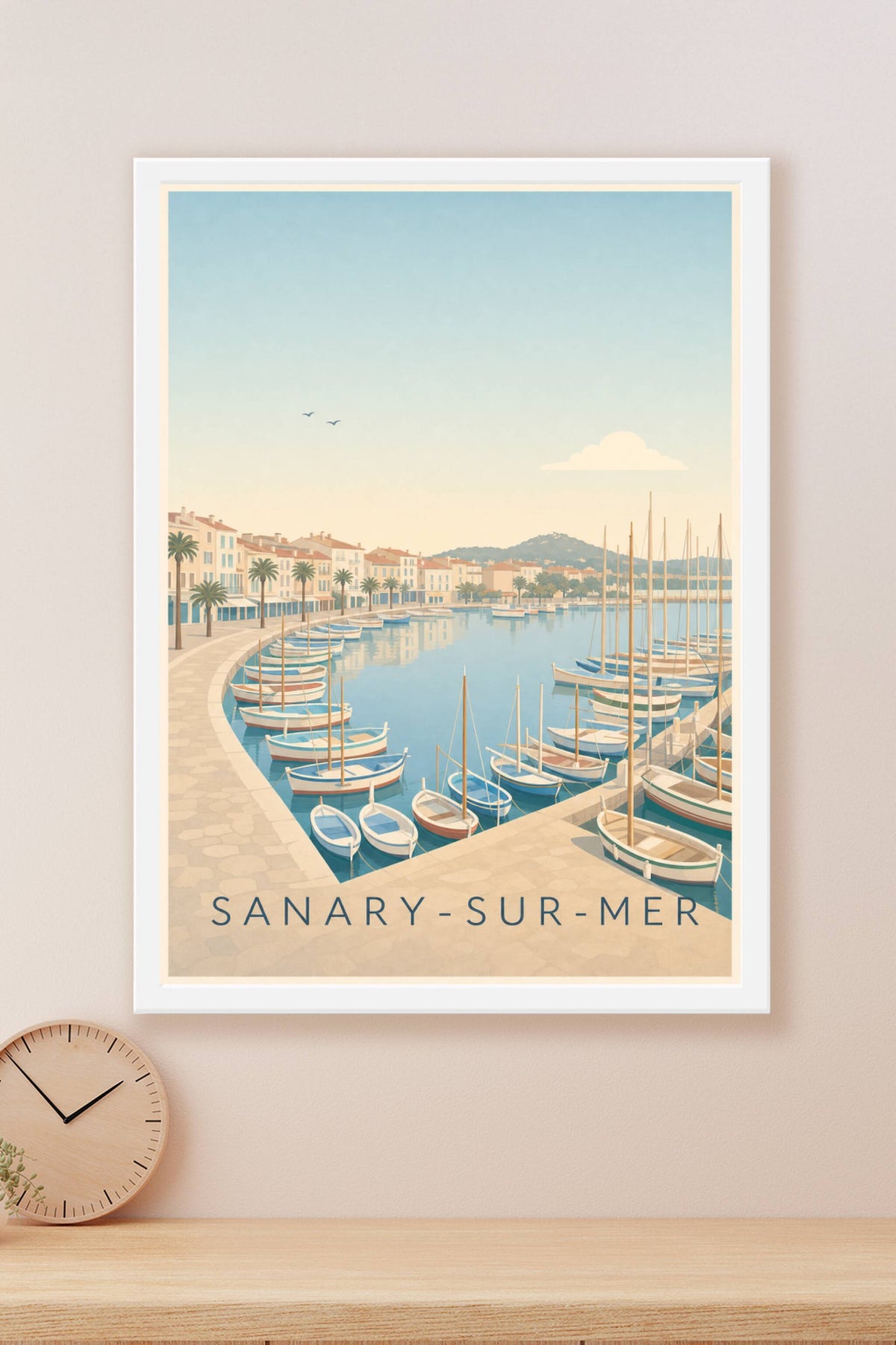 Affiche de Sanary-sur-Mer, poster du port de Sanary