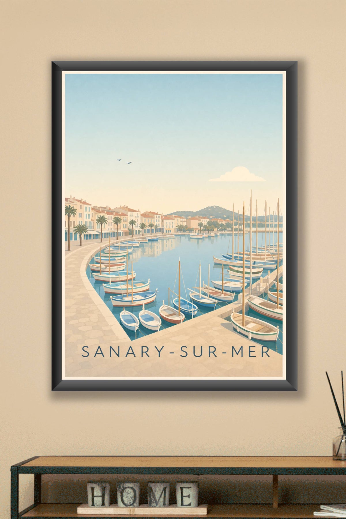 Affiche de Sanary-sur-Mer, poster du port de Sanary