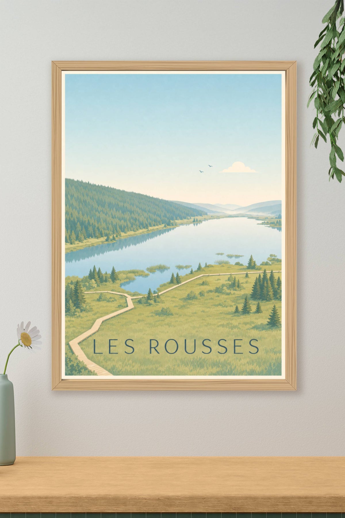 Affiche des Rousses, poster du lac des Rousses