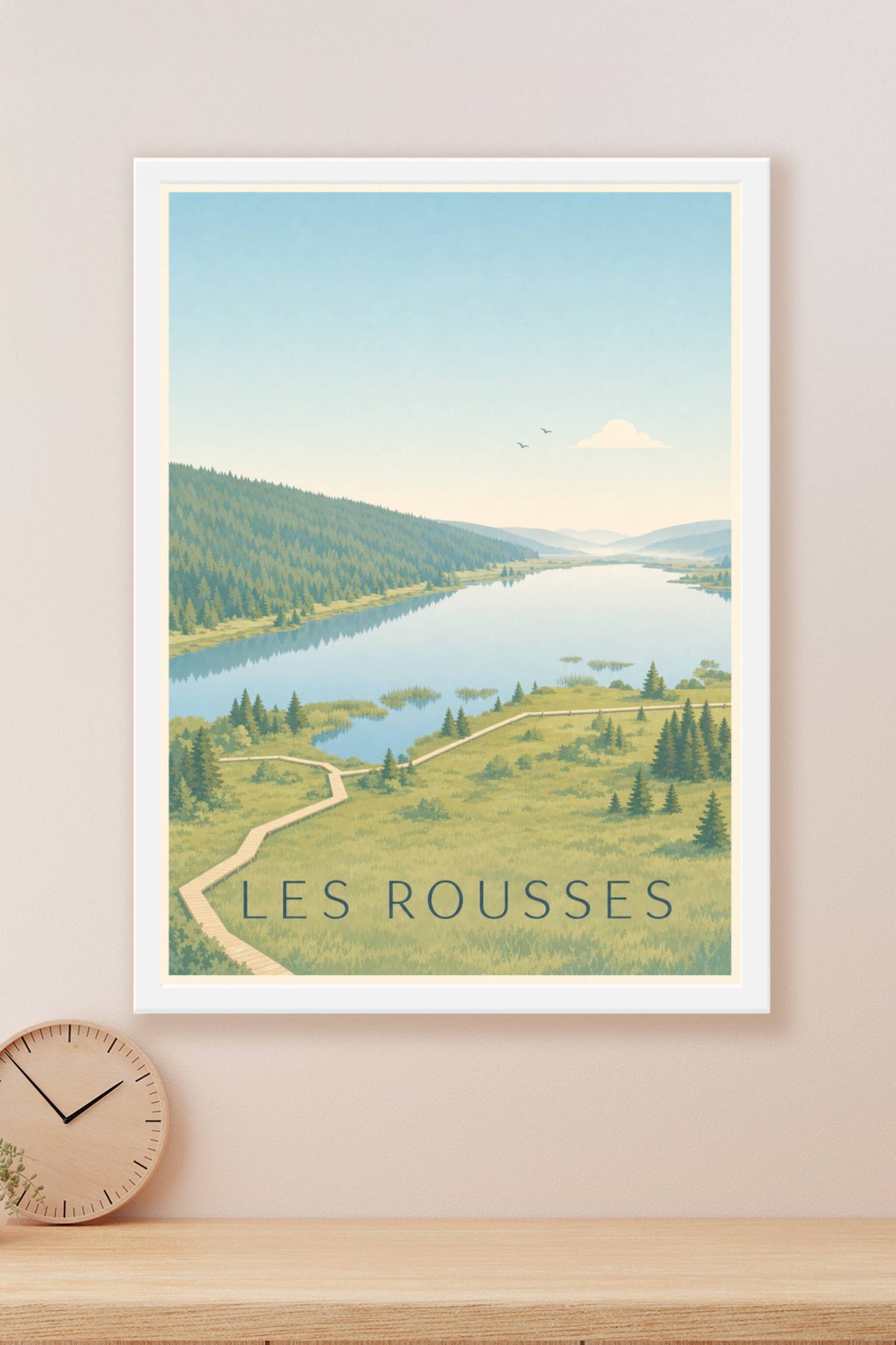 Affiche des Rousses, poster du lac des Rousses