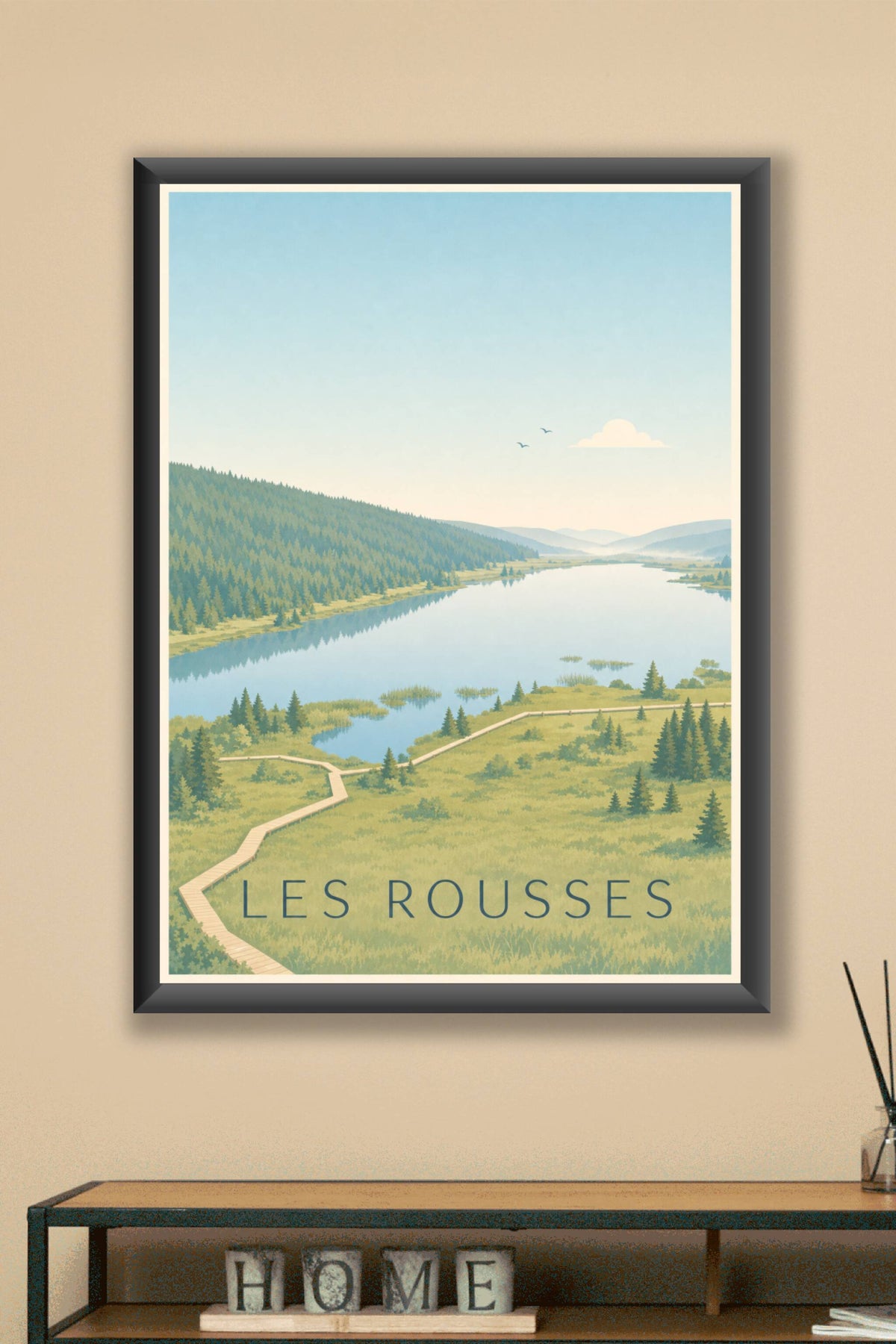 Affiche des Rousses, poster du lac des Rousses