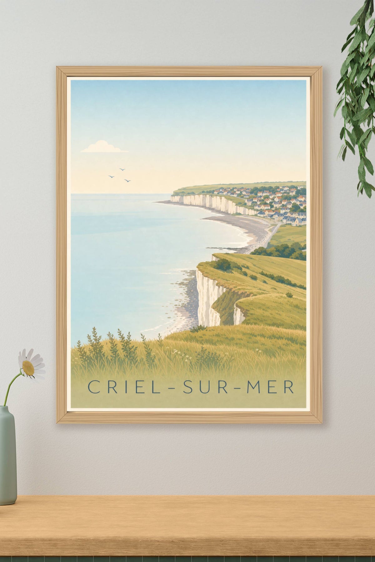 Affiche de Criel-sur-Mer, poster des falaises de Criel
