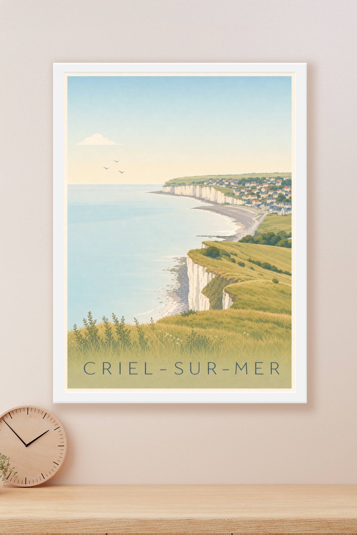 Affiche de Criel-sur-Mer, poster des falaises de Criel