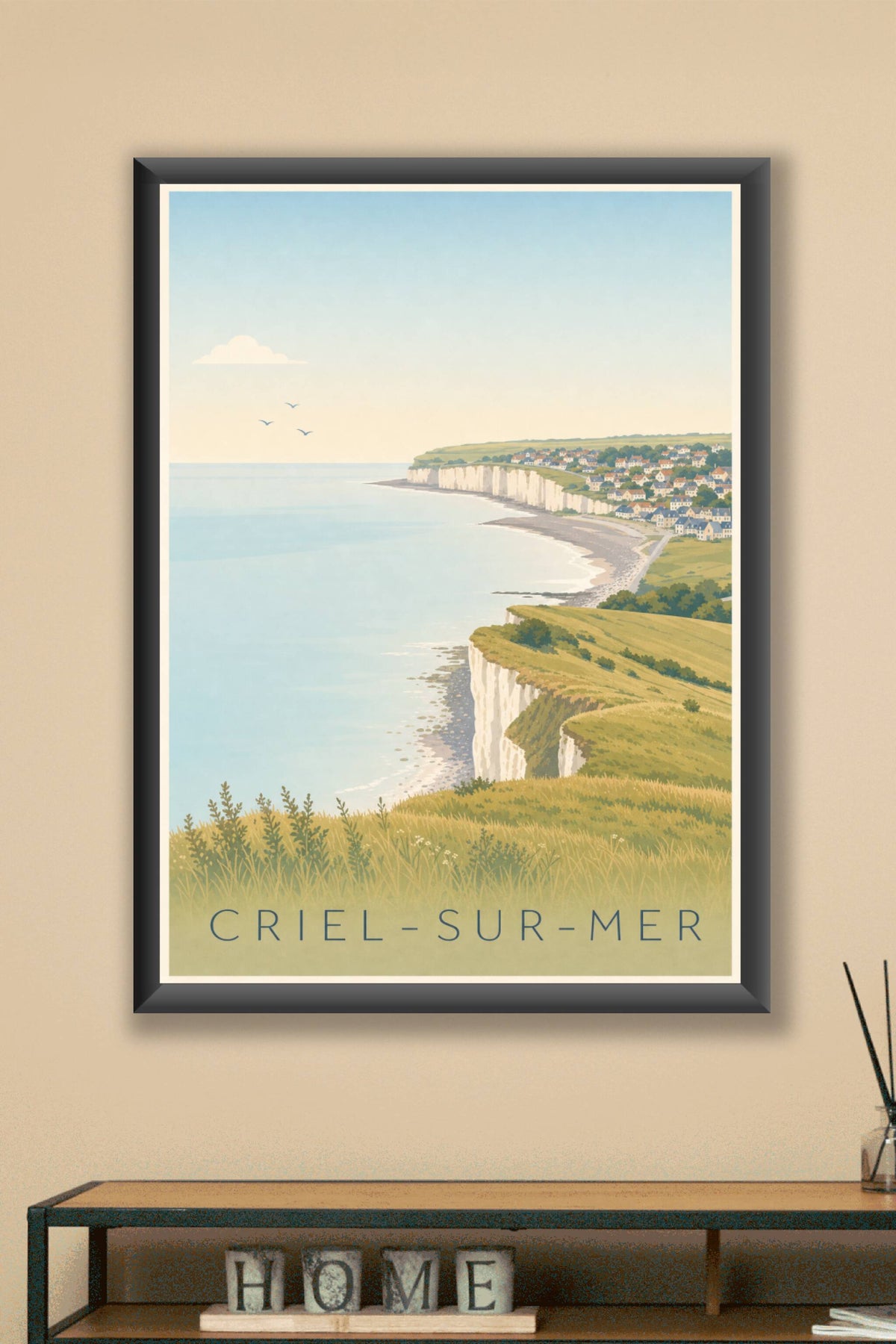Affiche de Criel-sur-Mer, poster des falaises de Criel