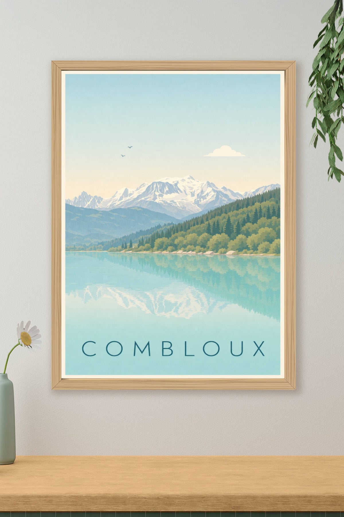 Affiche de Combloux, poster du lac biotope