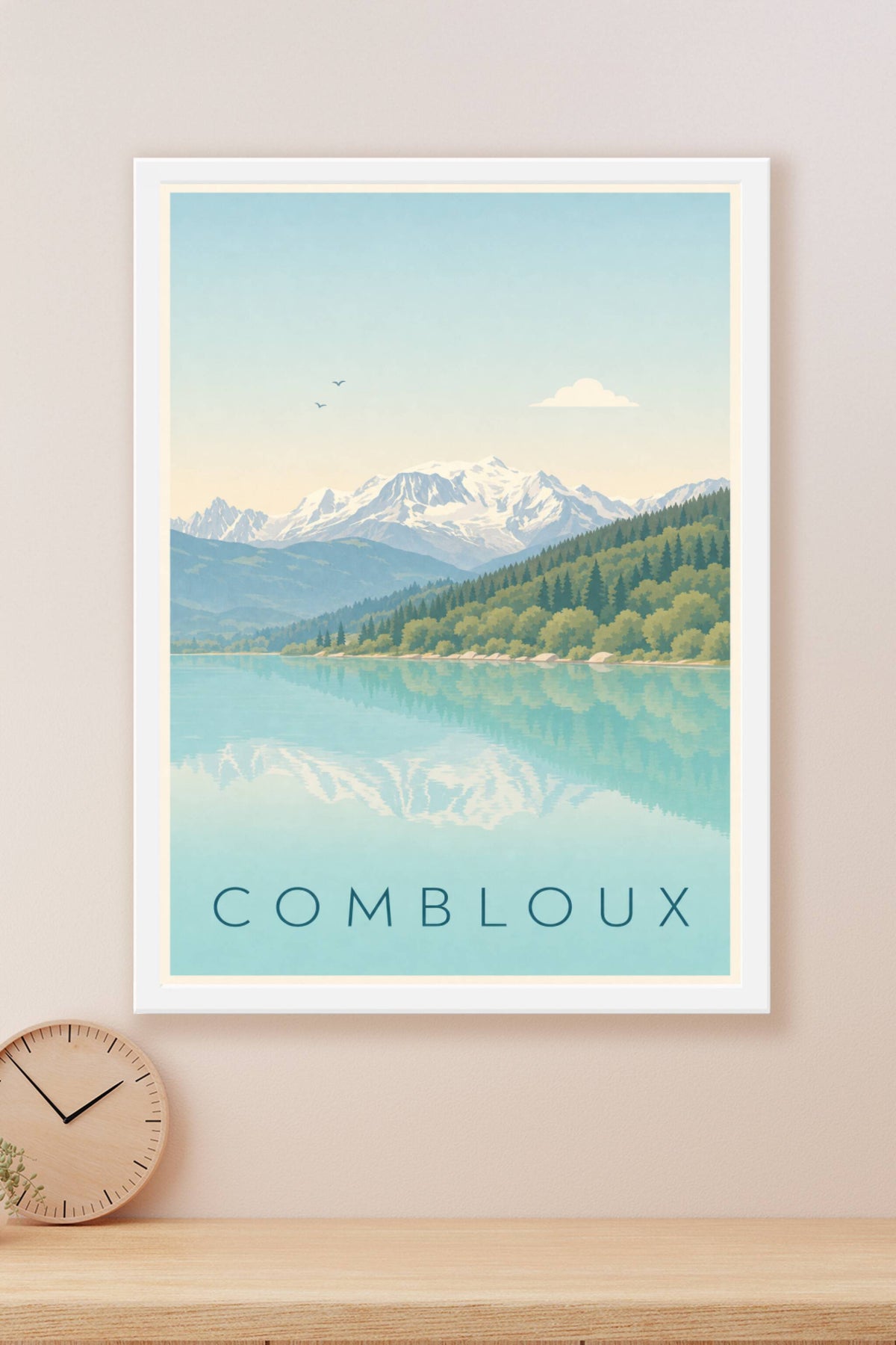 Affiche de Combloux, poster du lac biotope
