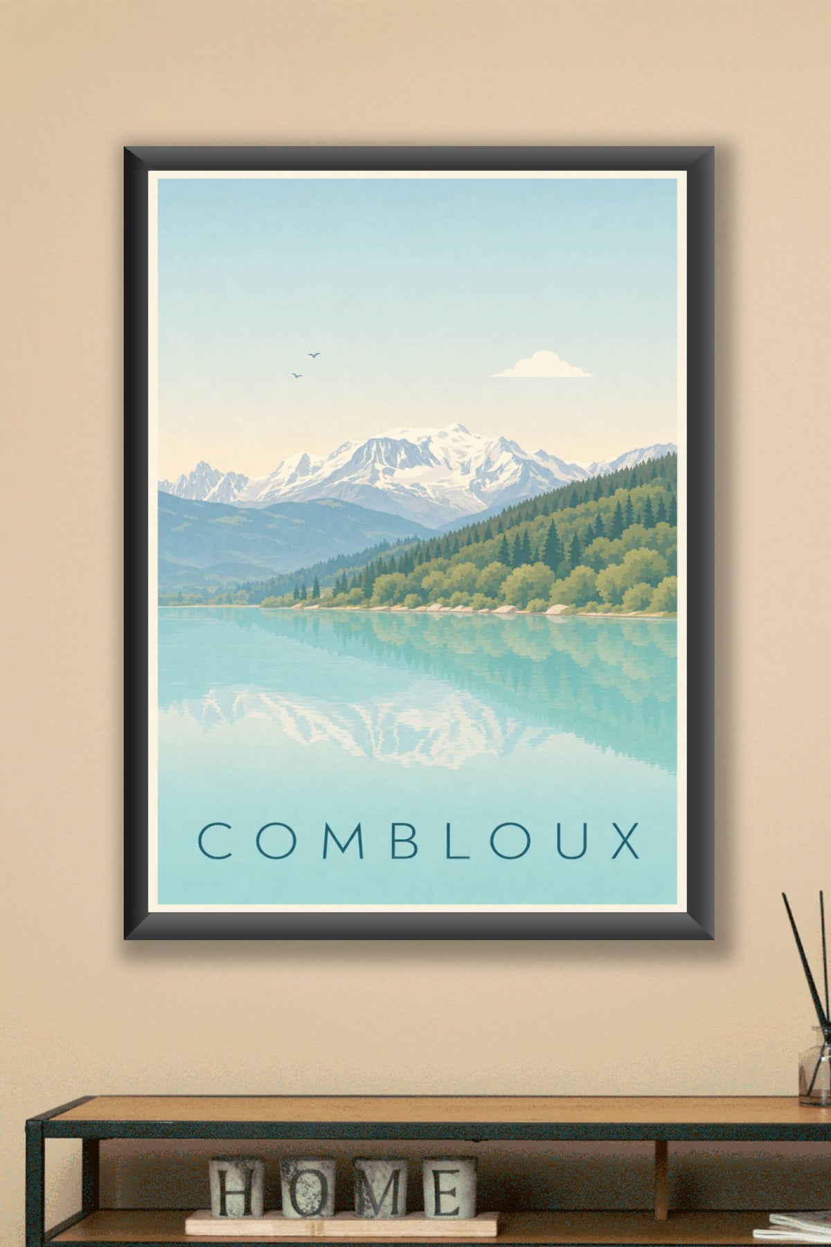Affiche de Combloux, poster du lac biotope