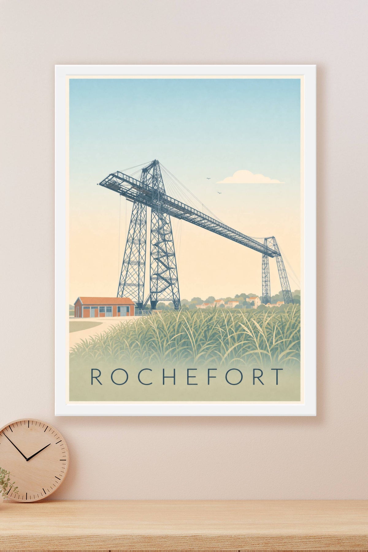 Affiche de Rochefort, poster du pont transbordeur du Martrou