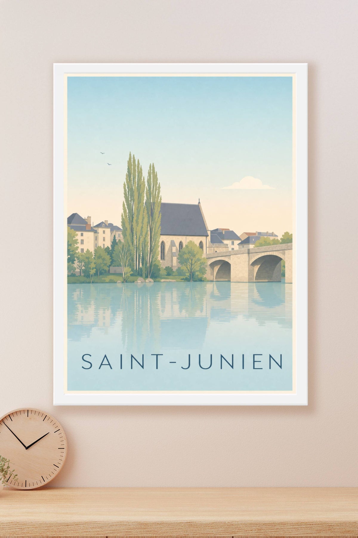 Affiche de Saint-Junien, poster de la chapelle Notre-Dame-du-Pont