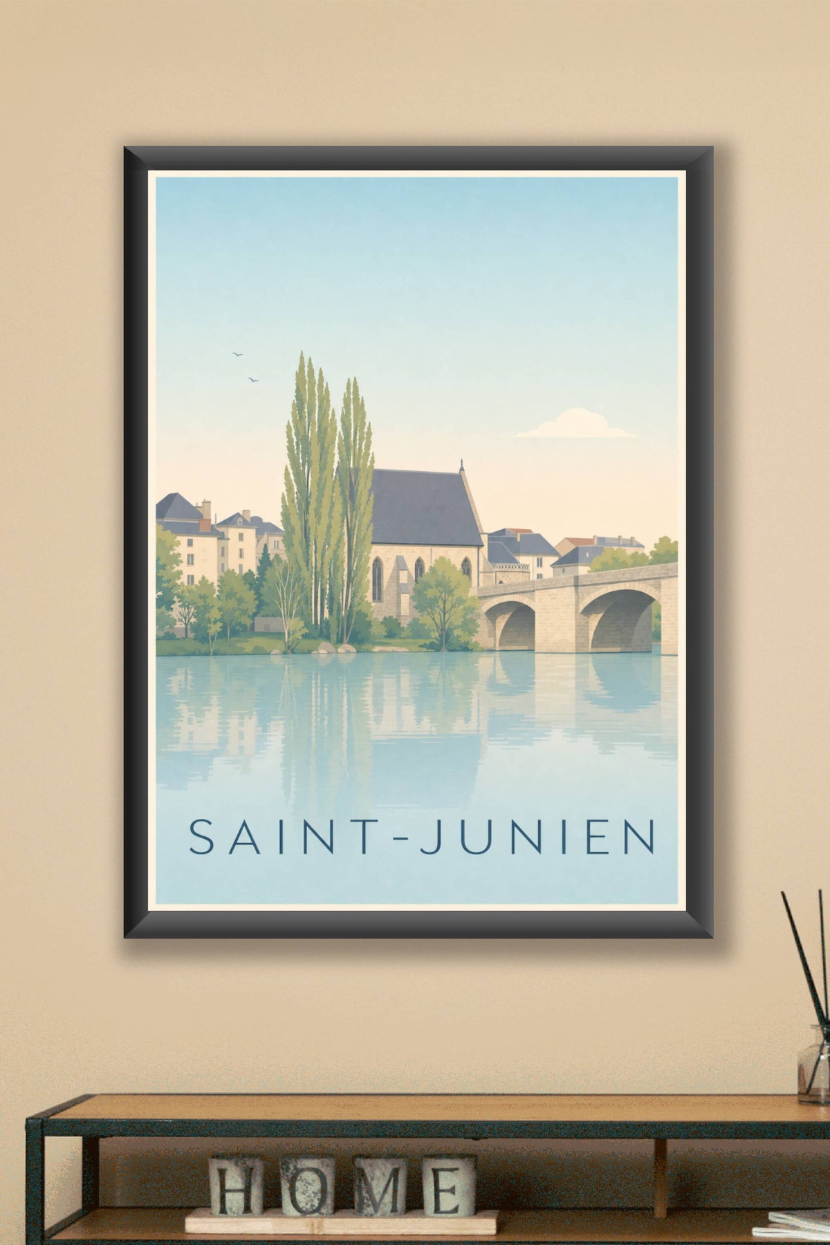 Affiche de Saint-Junien, poster de la chapelle Notre-Dame-du-Pont