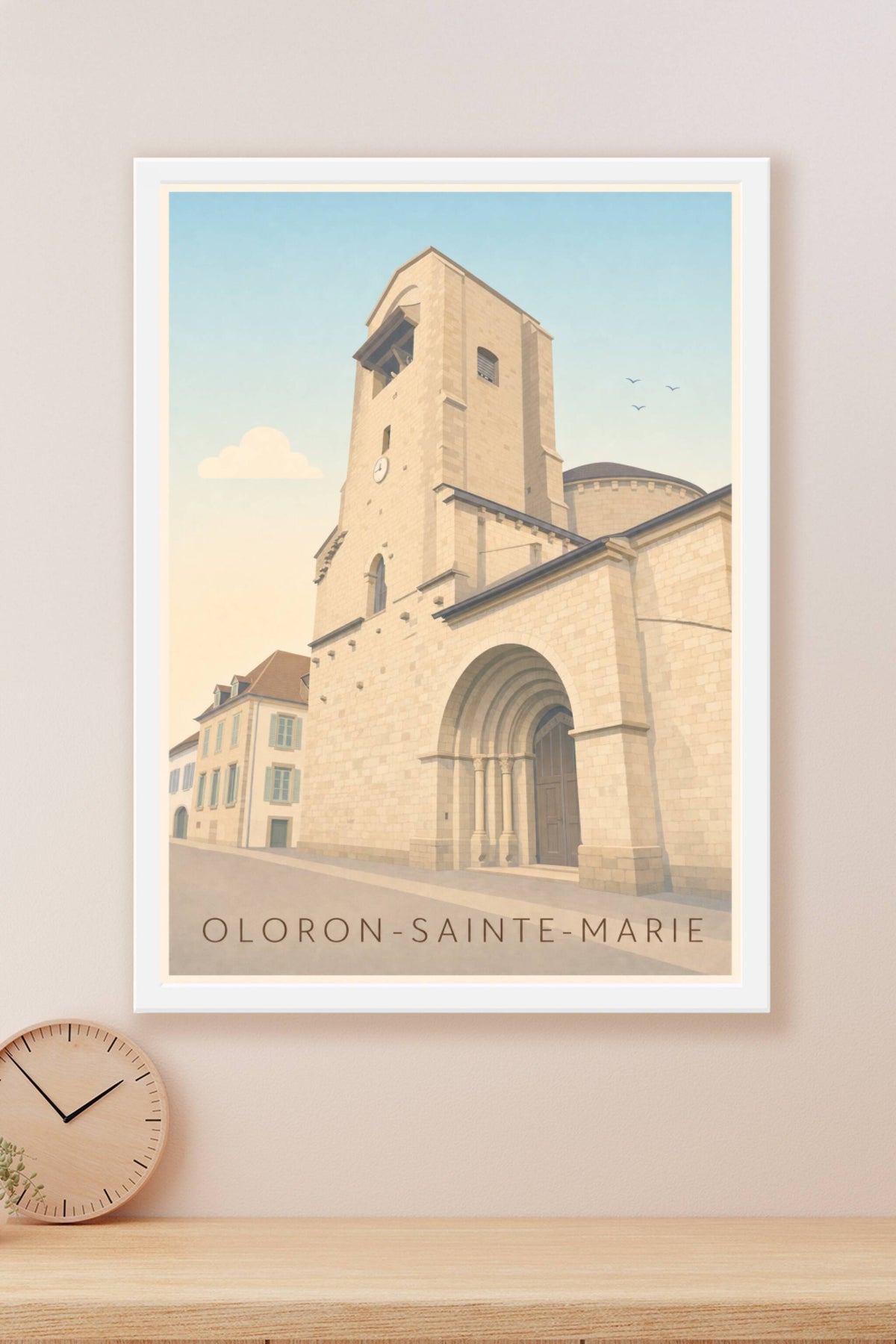 Affiche d'Oloron-Sainte-Marie, poster du quartier Sainte-Croix