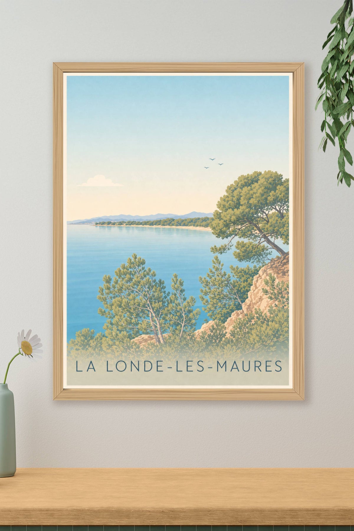 Affiche de La Londe-les-Maures, poster de la plage de l'Argentière