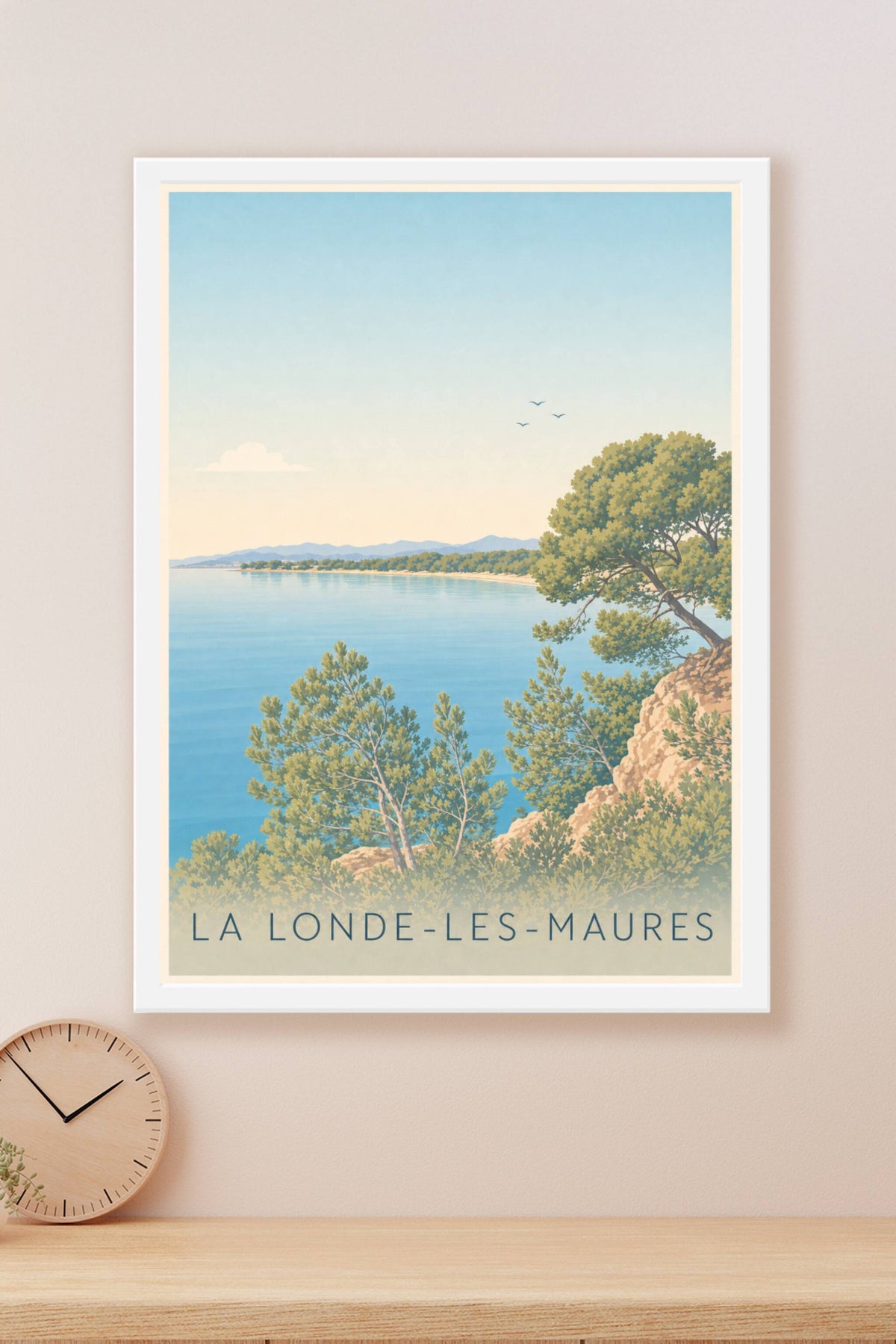 Affiche de La Londe-les-Maures, poster de la plage de l'Argentière