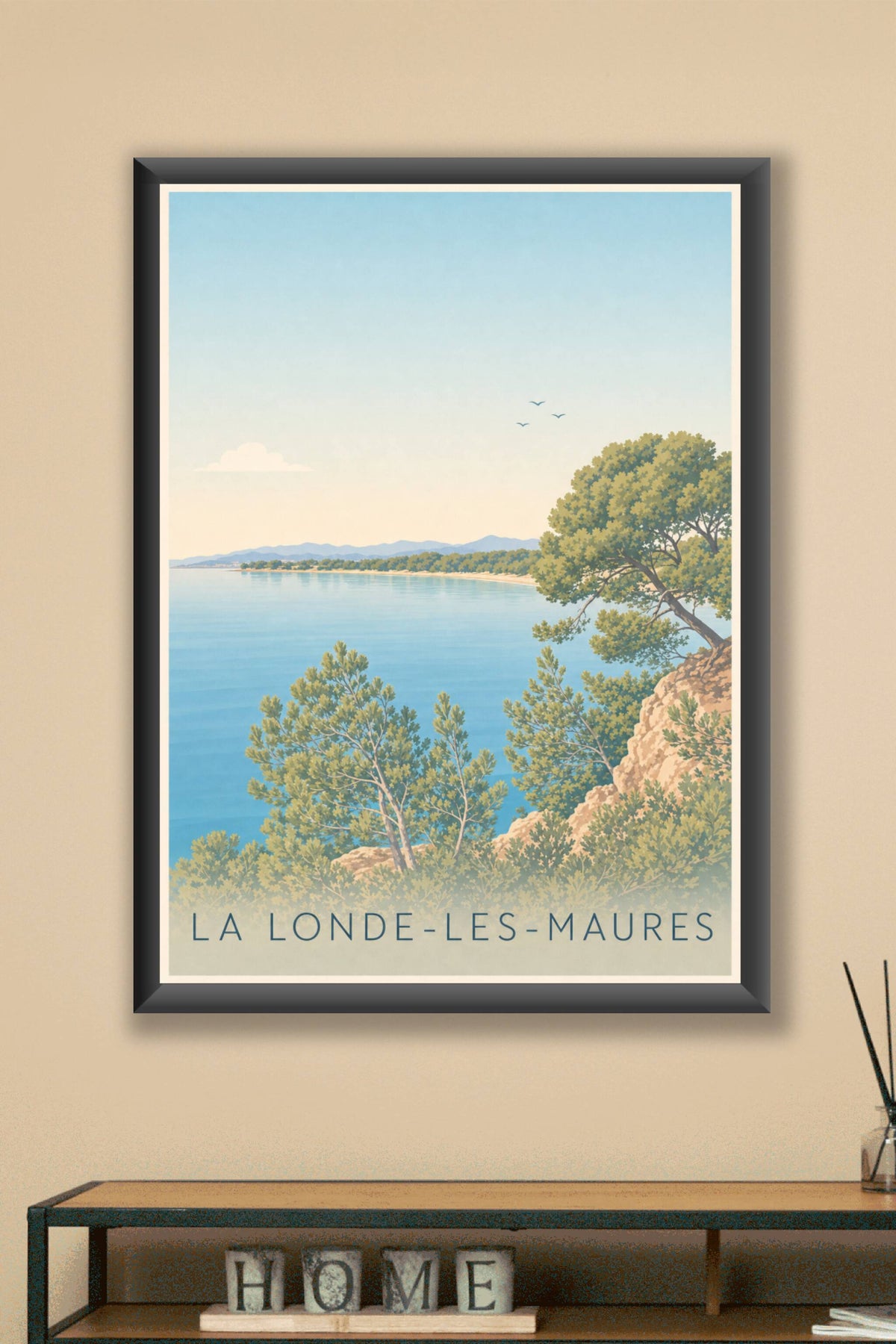 Affiche de La Londe-les-Maures, poster de la plage de l'Argentière