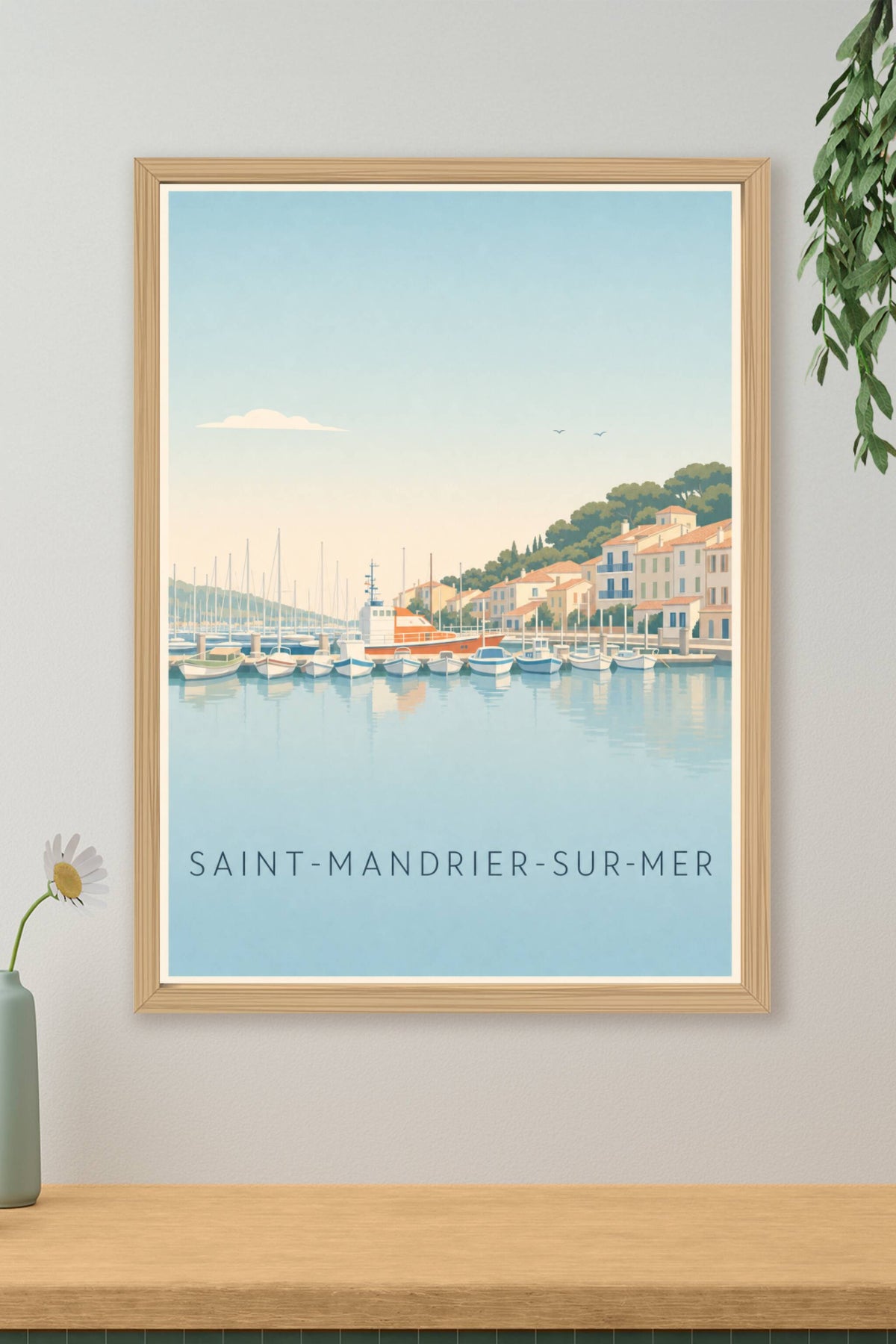 Affiche de Saint-Mandrier-sur-Mer, poster du port de Saint-Mandrier