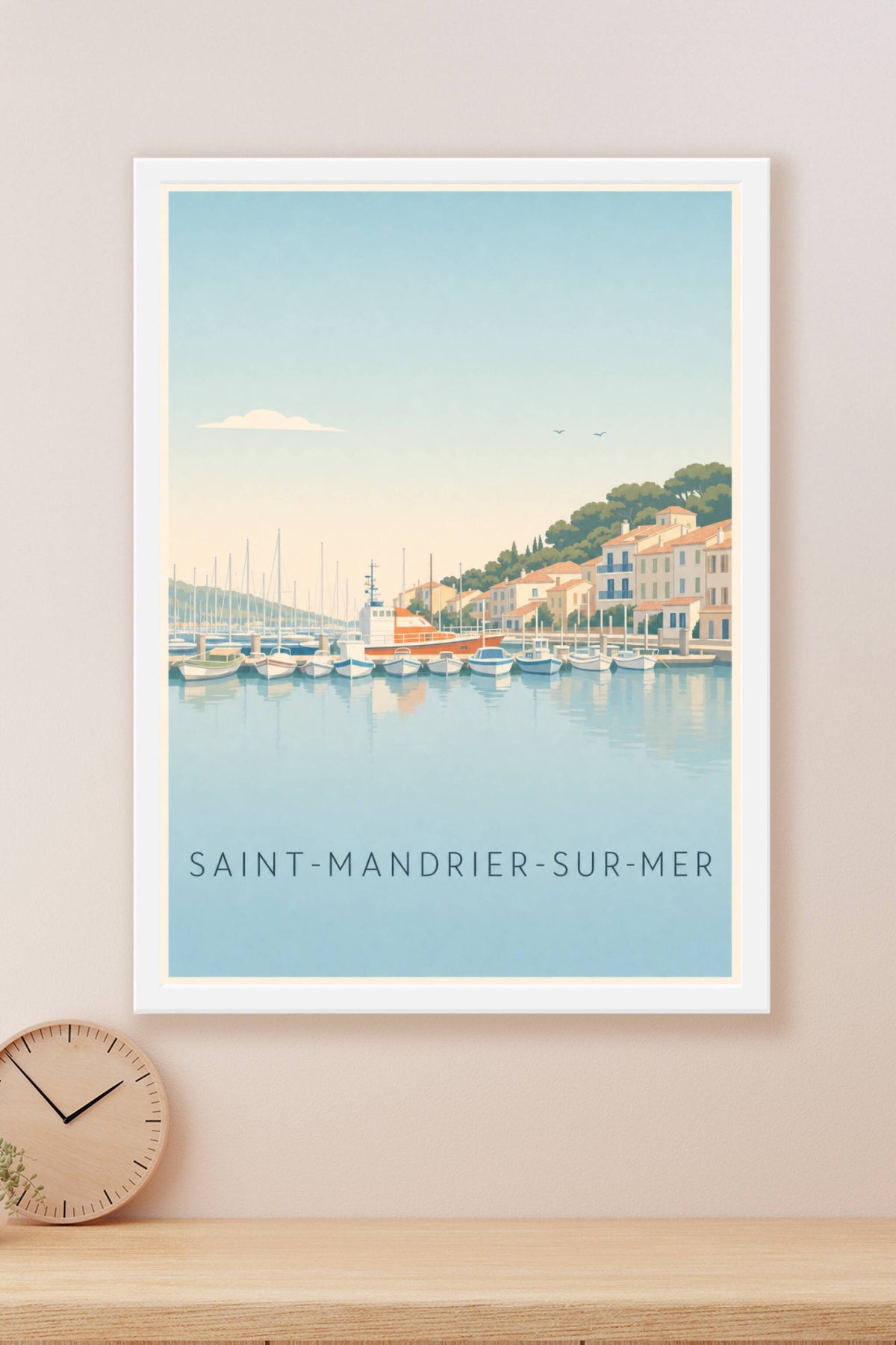 Affiche de Saint-Mandrier-sur-Mer, poster du port de Saint-Mandrier