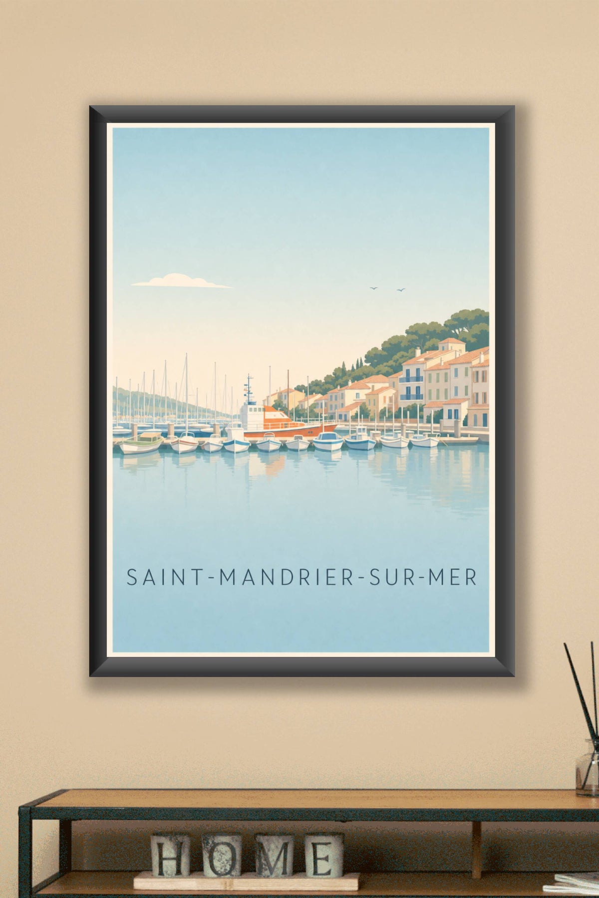Affiche de Saint-Mandrier-sur-Mer, poster du port de Saint-Mandrier