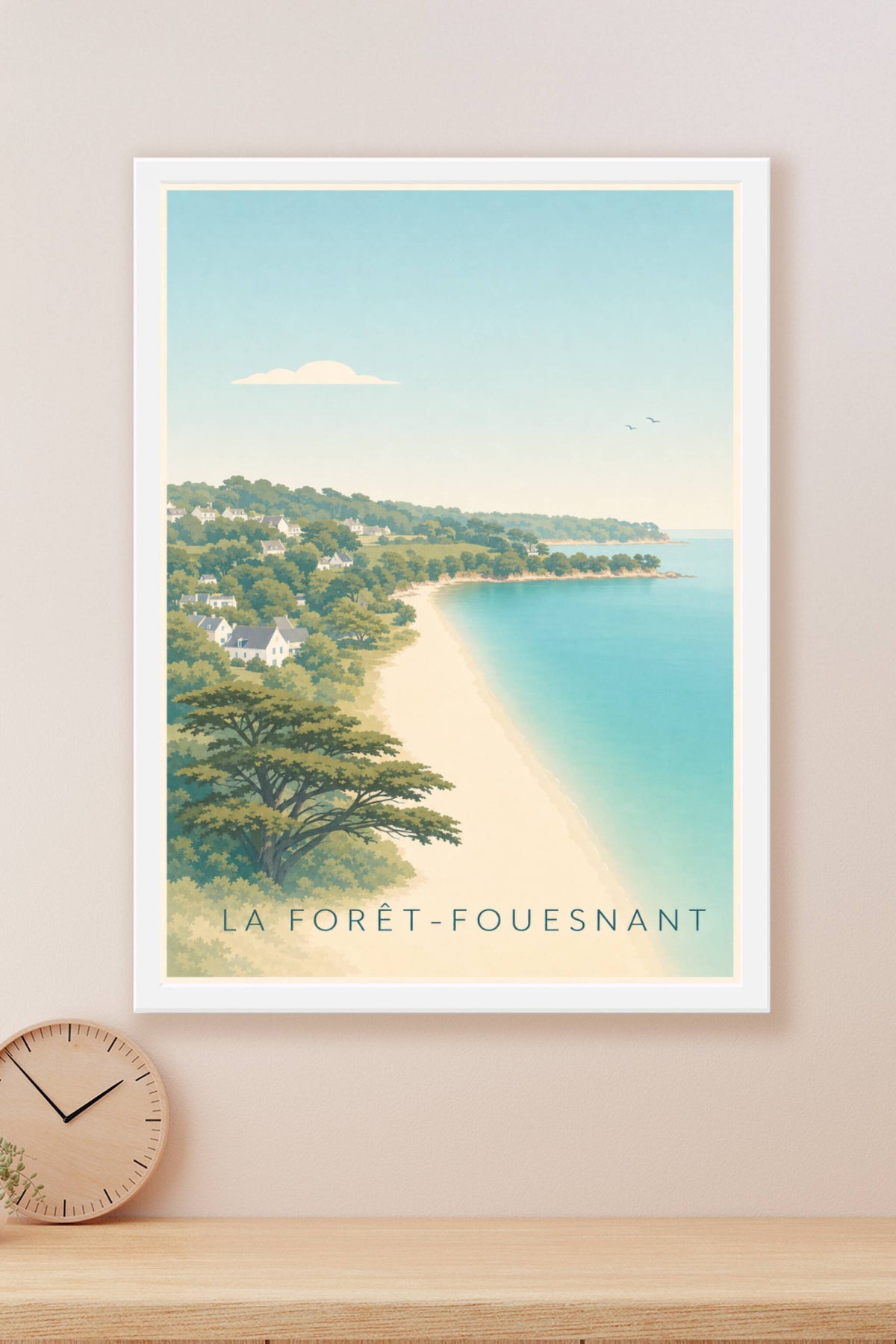 Affiche de La Forêt-Fouesnant, poster de la plage de Kerleven