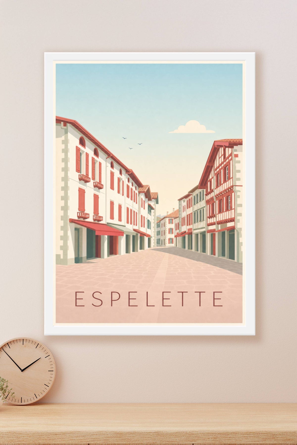 Affiche d'Espelette, poster du village d'Espelette
