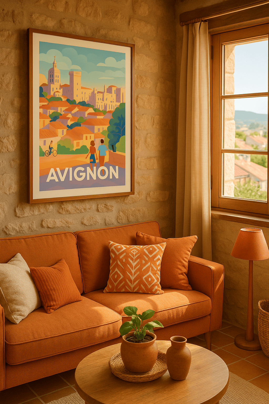 Affiche Avignon — Promenade au cœur de la Cité des Papes · poster d'art de Avignon
