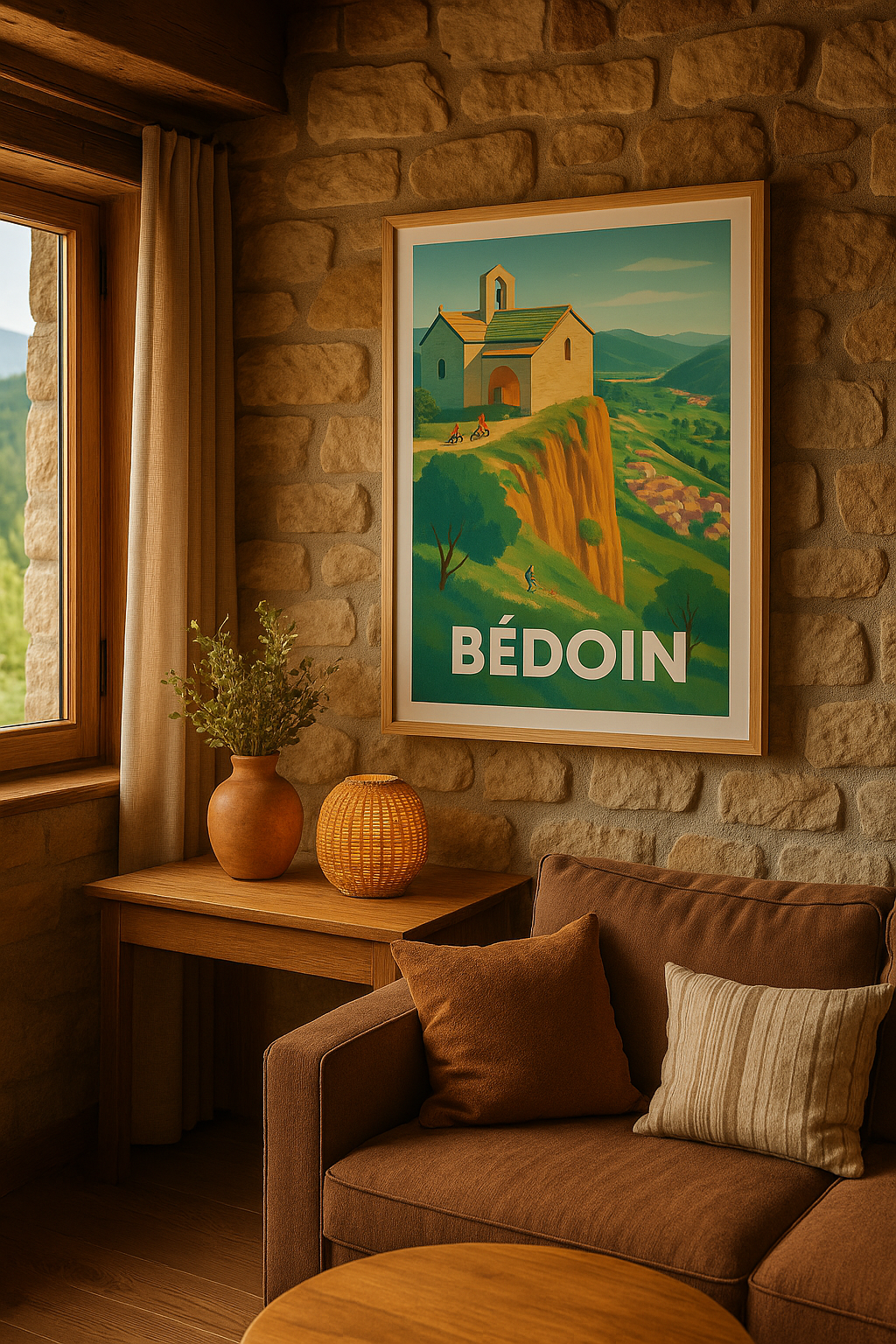 Vaucluse France Affiche de Bédoin - Escapade au sommet du Ventoux