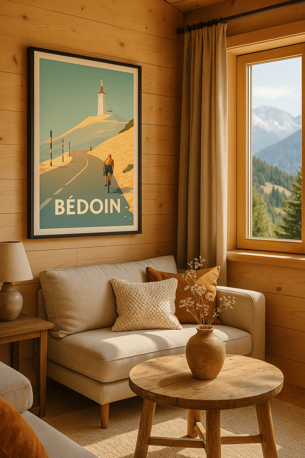 Vaucluse France Affiche de Bédoin - L'ascension mythique du Mont Ventoux