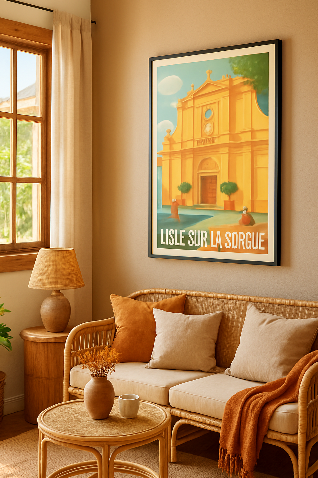 Affiche L'Isle-sur-la-Sorgue — Charme Provençal Authentique · poster d'art de L'Isle-sur-la-Sorgue