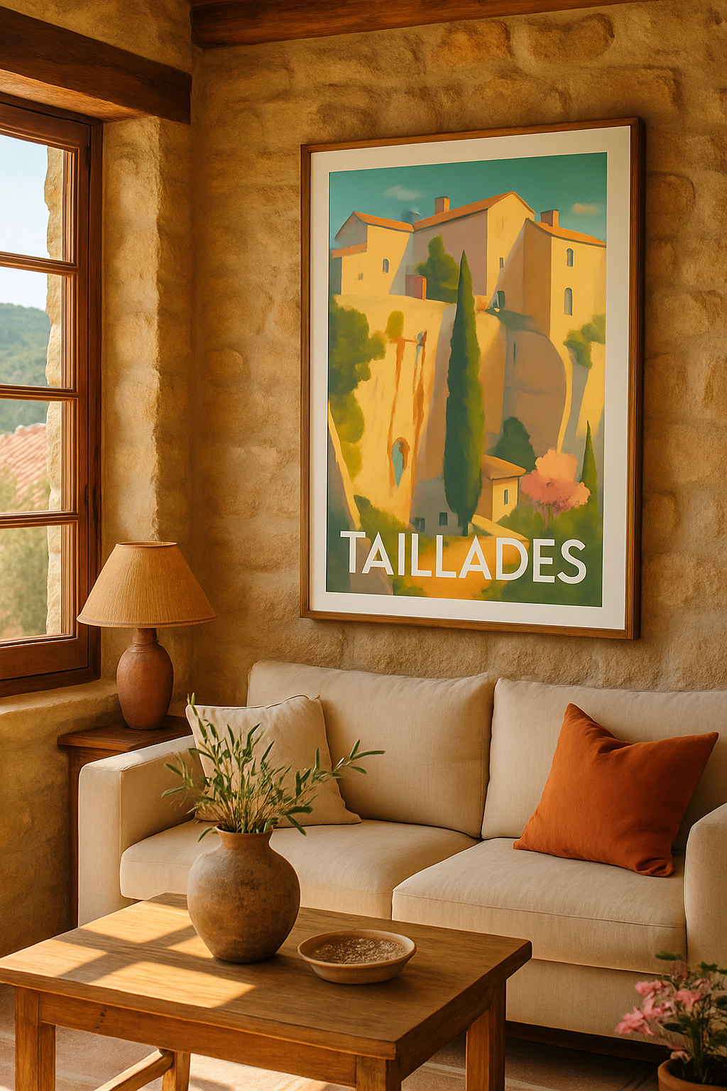 Affiche Taillades — Charmante escapade provençale · poster d'art de Taillades