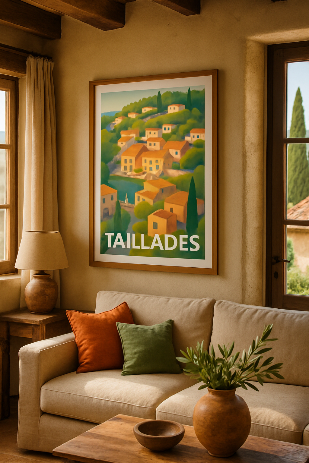 Affiche Taillades — Charme et sérénité provençale · poster d'art de Taillades