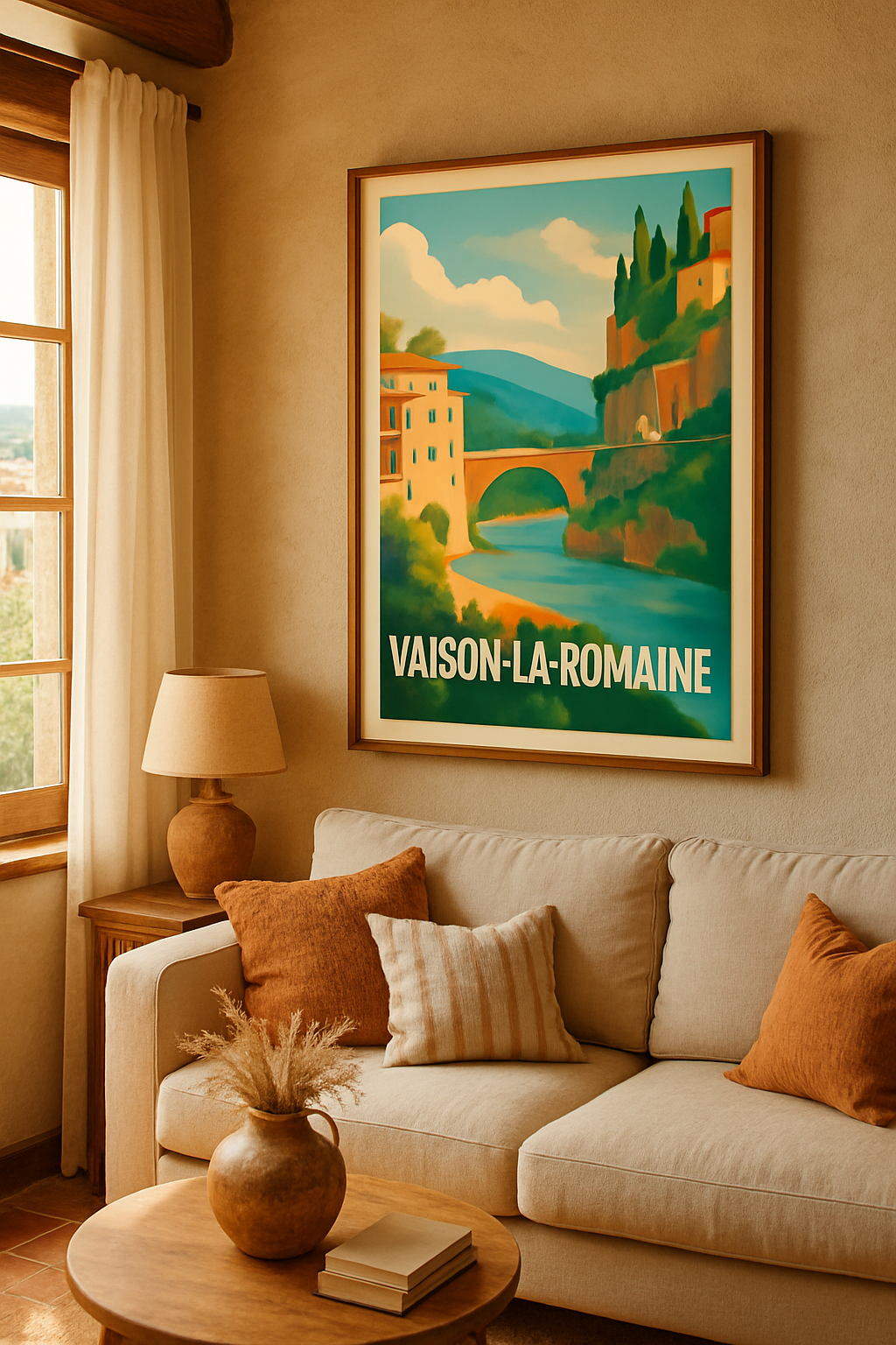Vaucluse France Affiche de Vaison-la-Romaine - Charme et sérénité en Provence