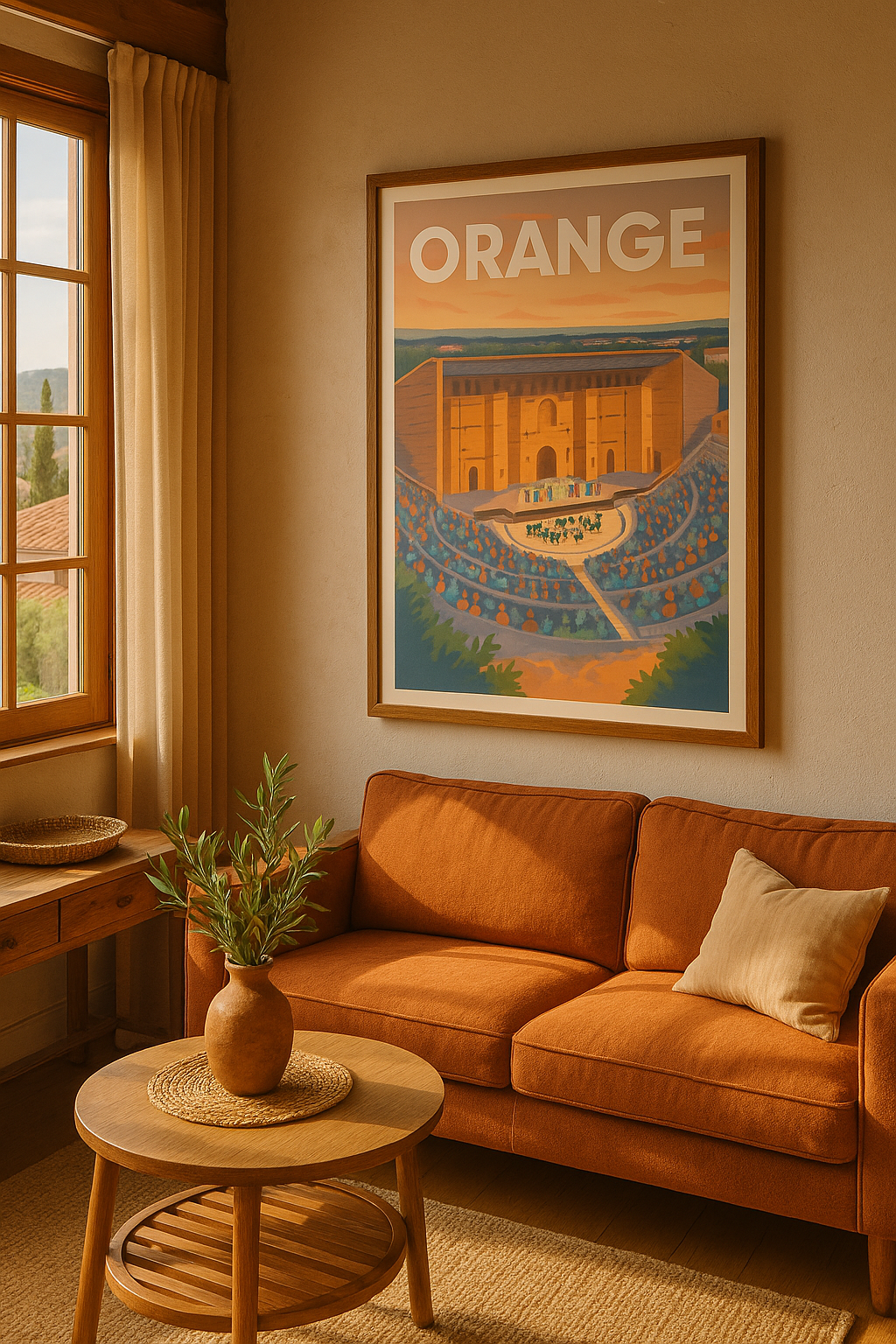 Vaucluse France Affiche Orange - Vibrations culturelles au théâtre antique