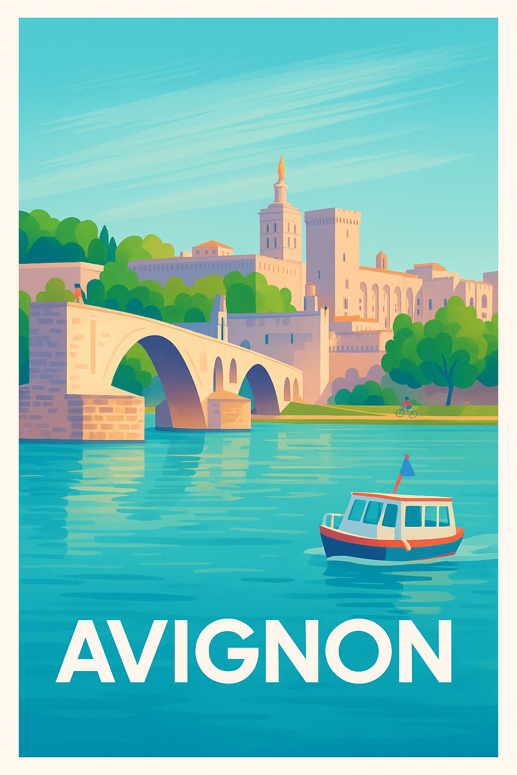 Affiche Avignon — L'élégance historique du Pont Saint-Bénézet · poster d'art de Avignon