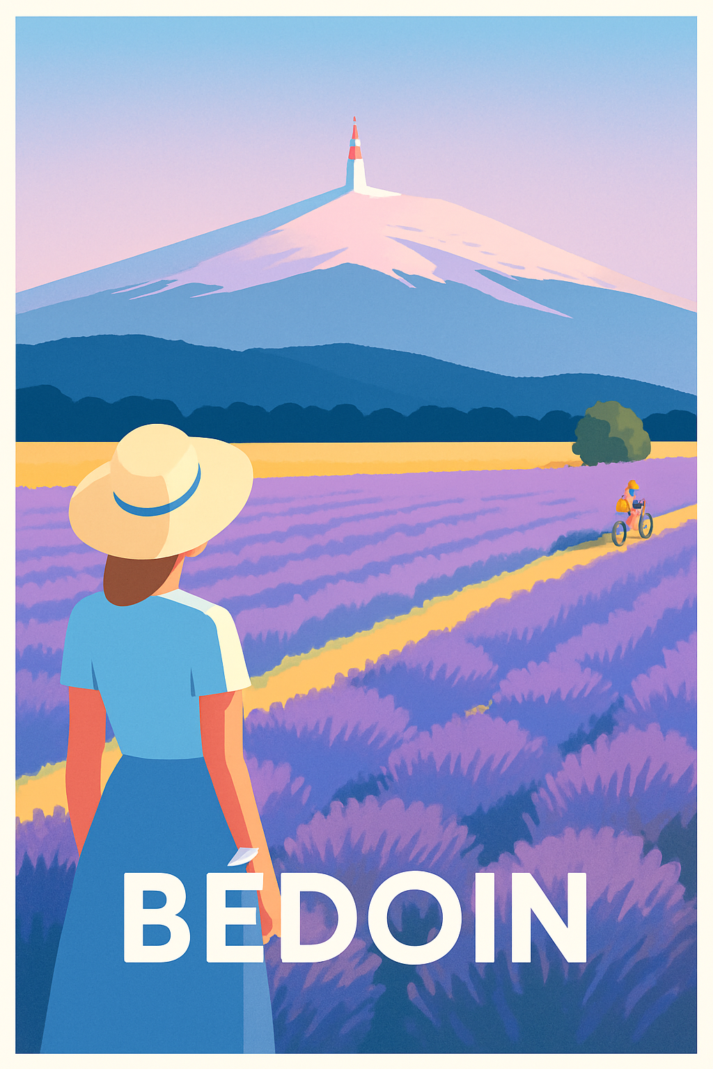 Affiche Bédoin — Évasion champêtre au pied du Mont Ventoux · poster d'art de Bédoin