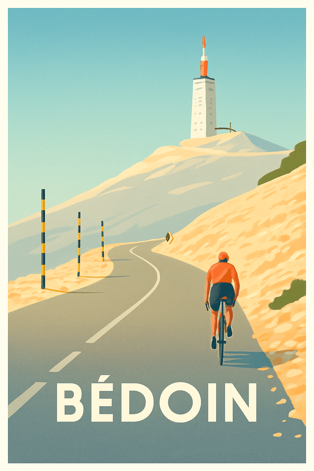 Affiche Bédoin — L'ascension mythique du Mont Ventoux · poster d'art de Bédoin