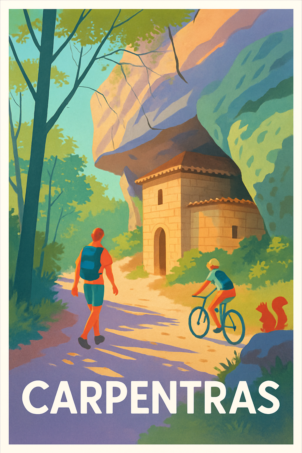 Vaucluse France Pas de Cadre / 20 × 30cm Affiche de Carpentras - Évasion nature et patrimoine