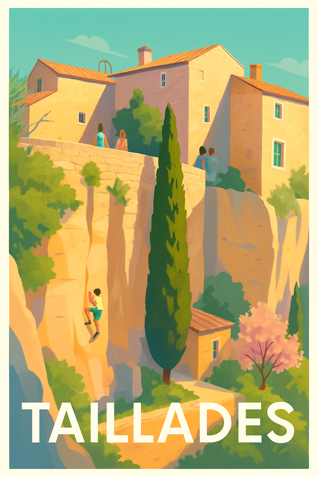 Vaucluse France Pas de Cadre / 20 × 30cm Affiche de Taillades - Charmante escapade provençale